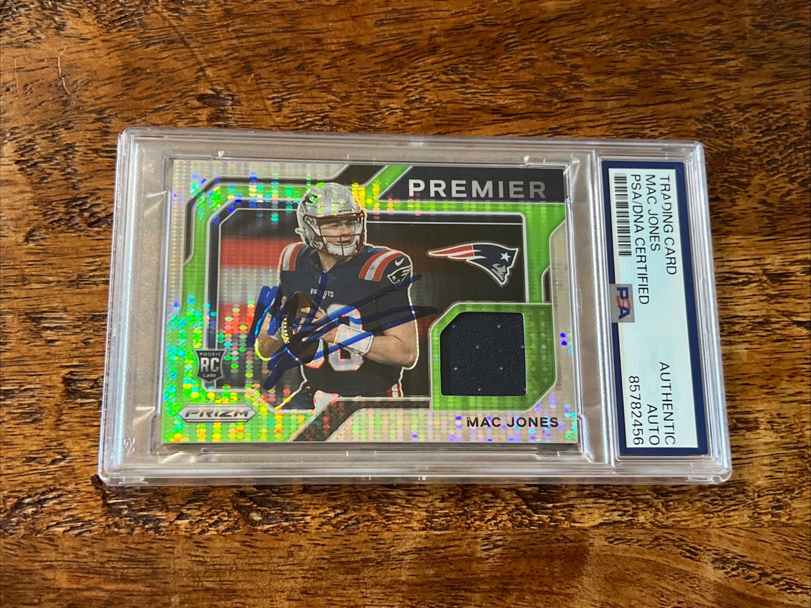 Mac Jones IP Signed Prizm Jersey RC Card PSA DNA Coa Slab Patriots Autographed