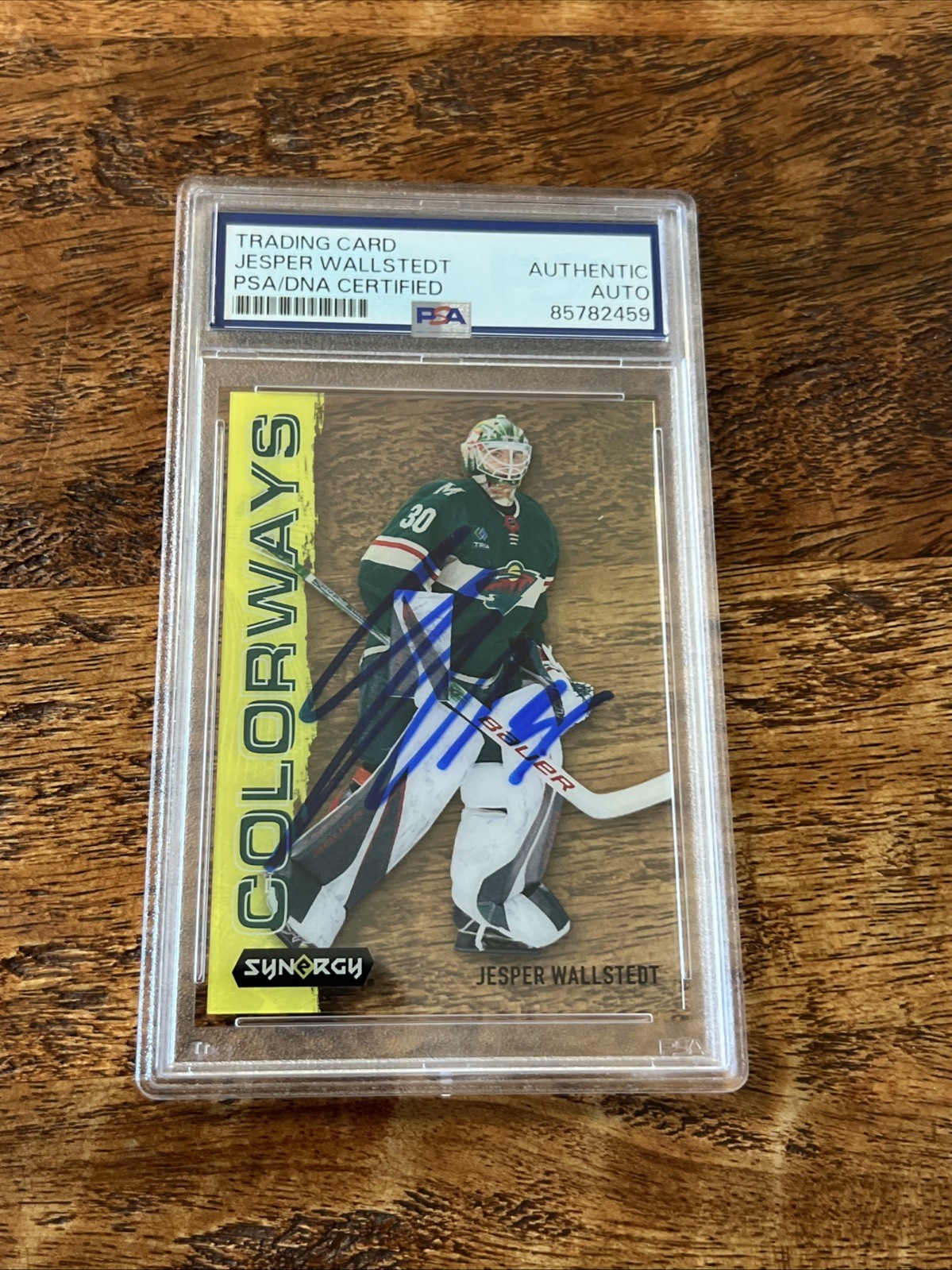 Jesper Wallstedt IP Signed UD Synergy RC Card Psa Dna Coa Slab Wild Autographed