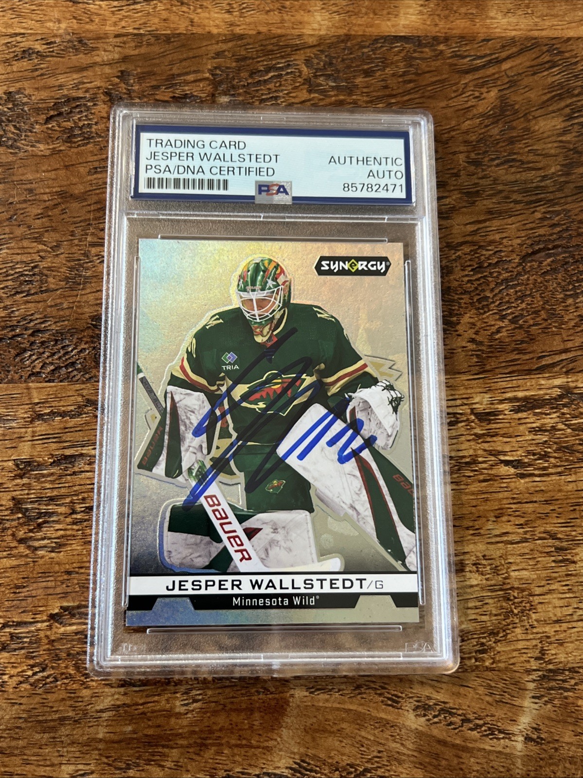 Jesper Wallstedt IP Signed UD Synergy RC Card Psa Dna Coa Slab Wild Autographed