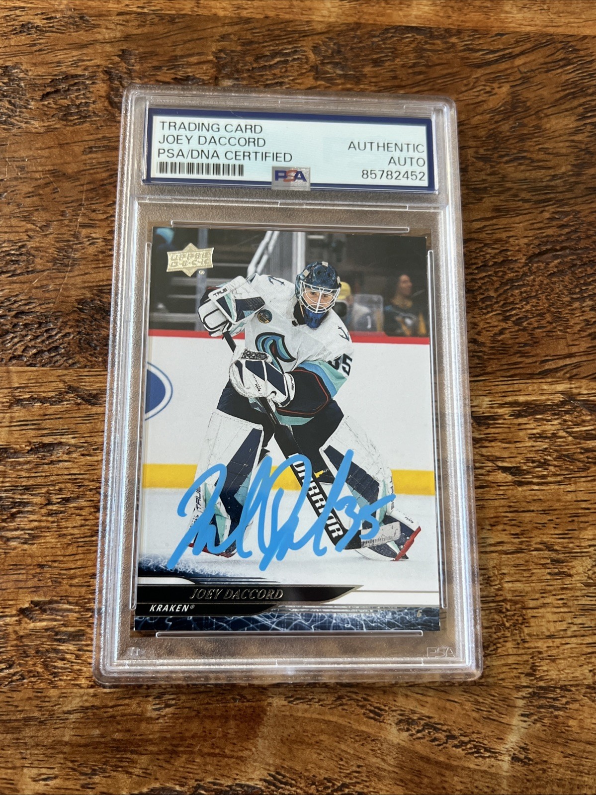 Joey Daccord IP Signed Upper Deck Card Psa Dna Coa Slab Kraken Autographed