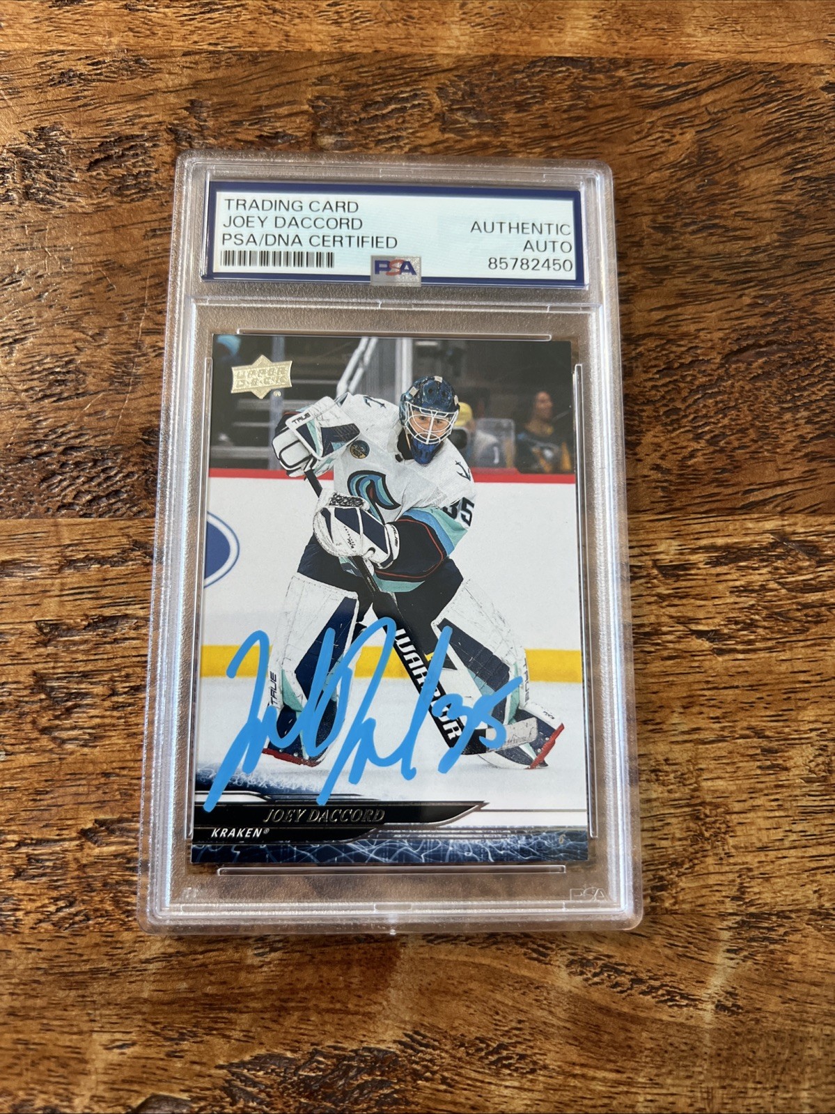 Joey Daccord IP Signed Upper Deck Card Psa Dna Coa Slab Kraken Autographed