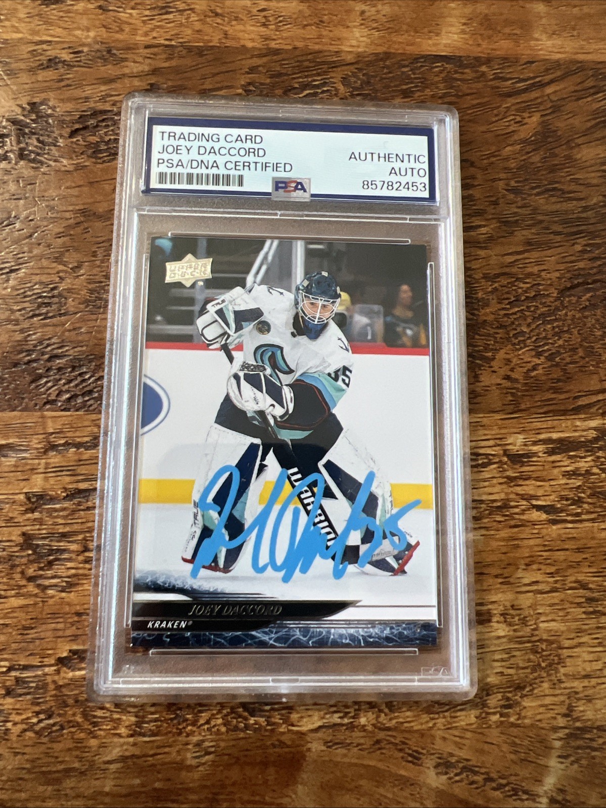 Joey Daccord IP Signed Upper Deck Card Psa Dna Coa Slab Kraken Autographed