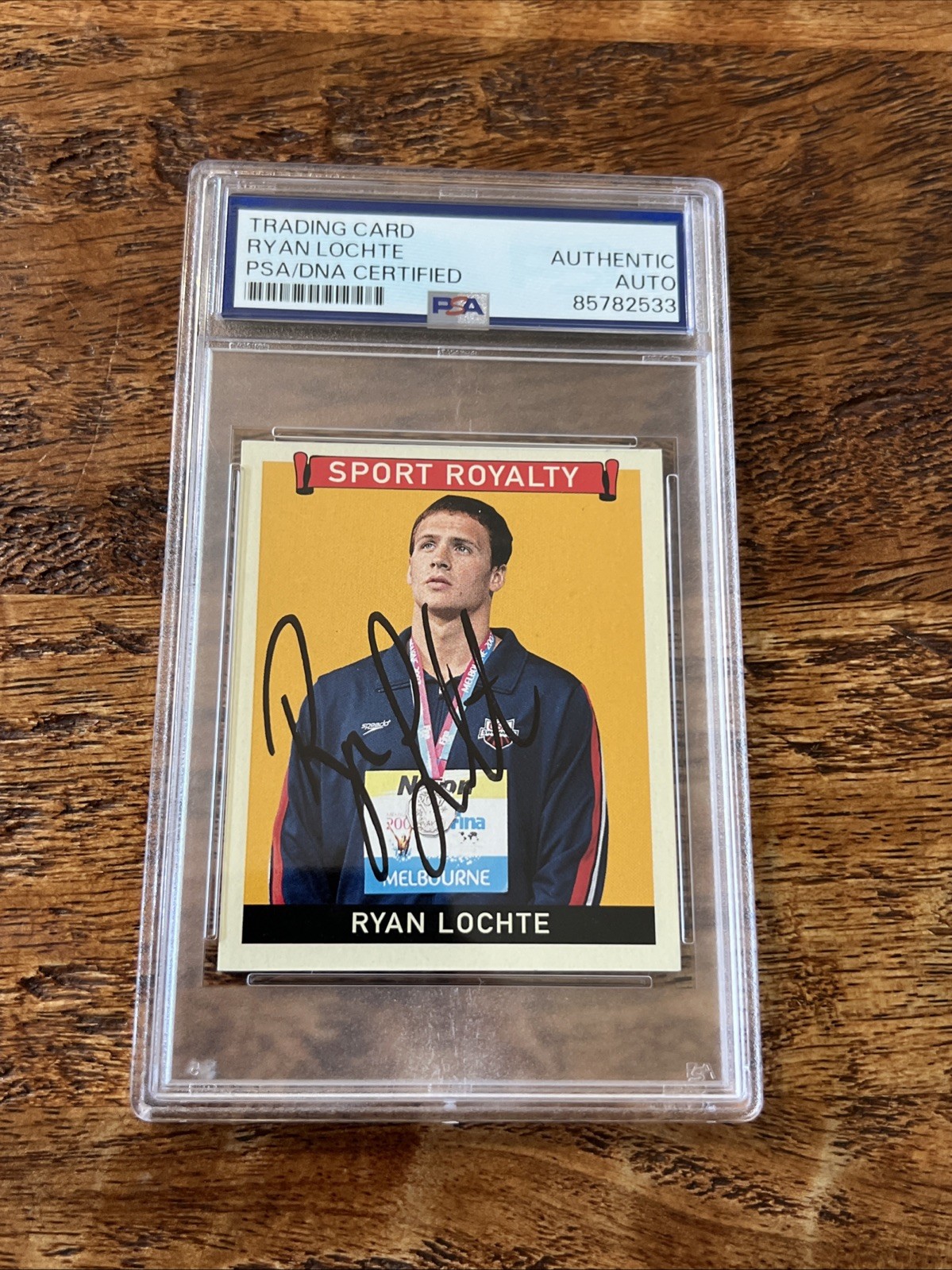 Ryan Lochte IP Signed Goudey Rookie Card Psa Dna Slab Autographed USA Swimming