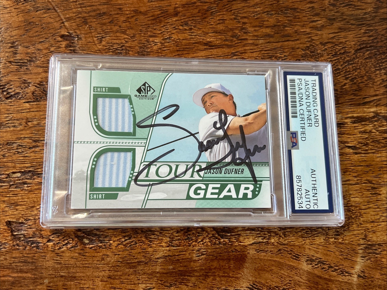 Jason Dufner IP Signed SP Game Used Relic Card Psa Dna Slab Autographed PGA Golf