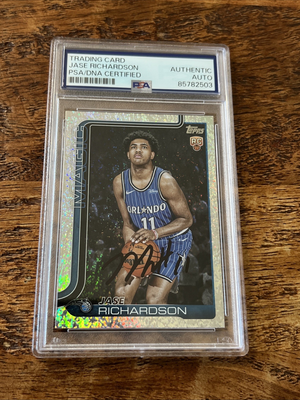 Jase Richardson IP Signed Topps RC Card Psa Dna Coa Slab Autographed Magic