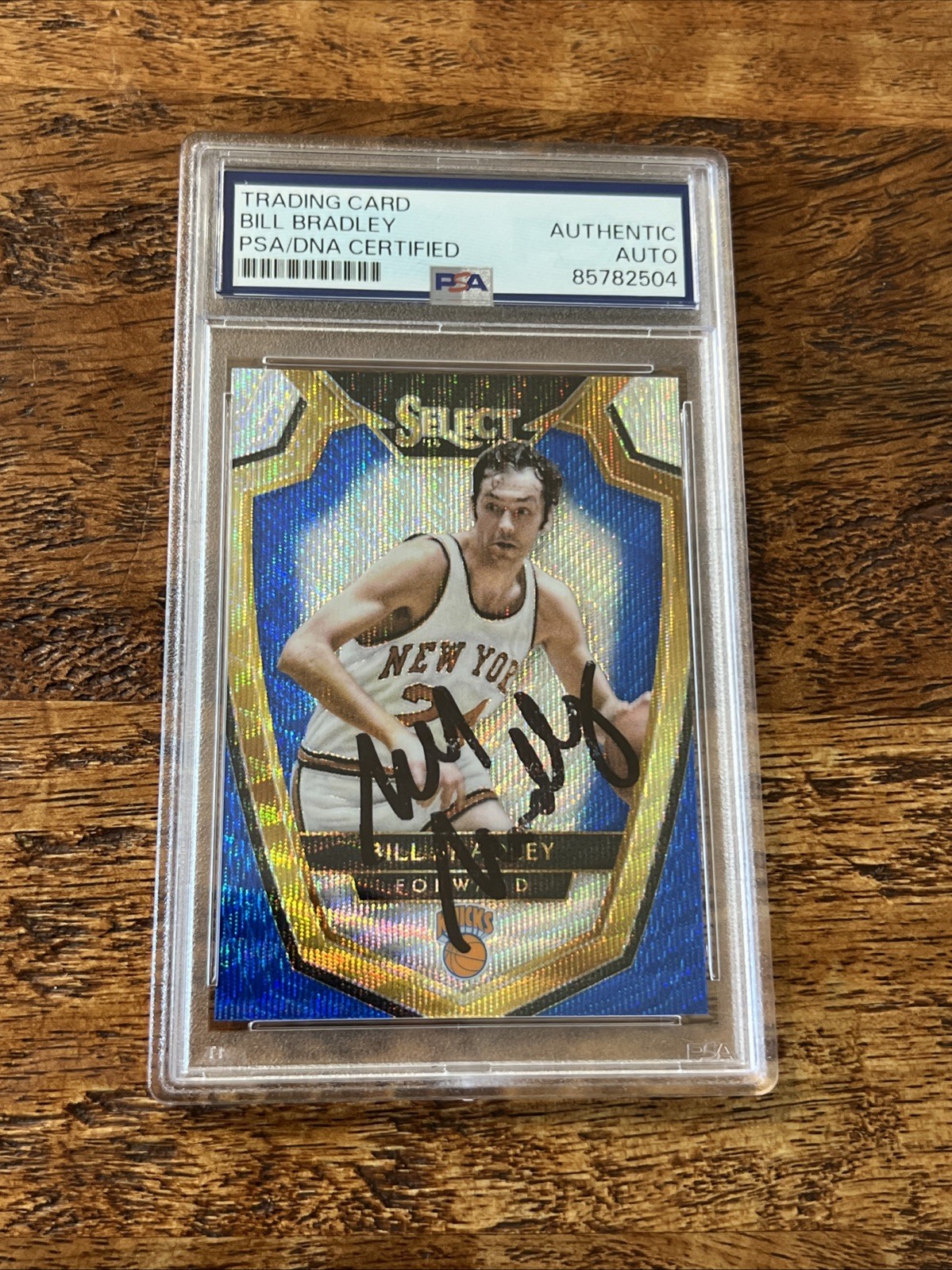 Bill Bradley IP Signed Panini Select Card Psa Dna Coa Slab Autographed Knicks