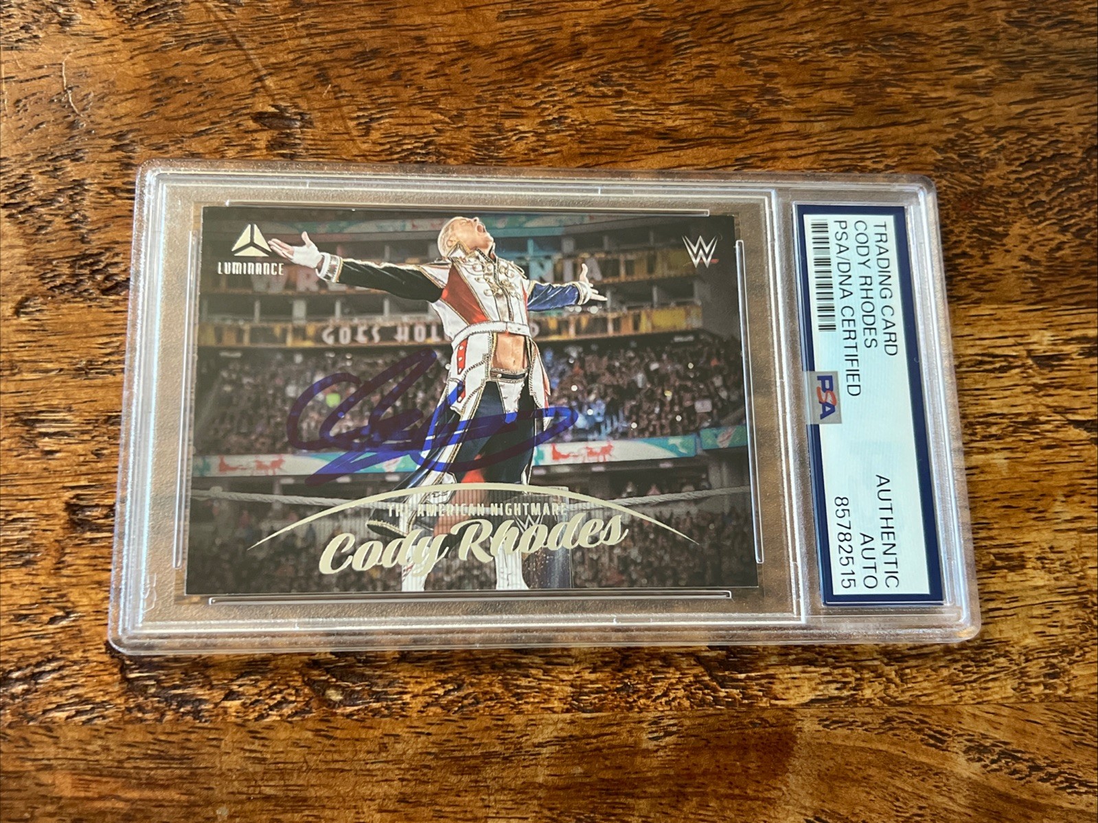 Cody Rhodes IP Signed Panini Card Psa Dna Coa Slab Autographed WWE