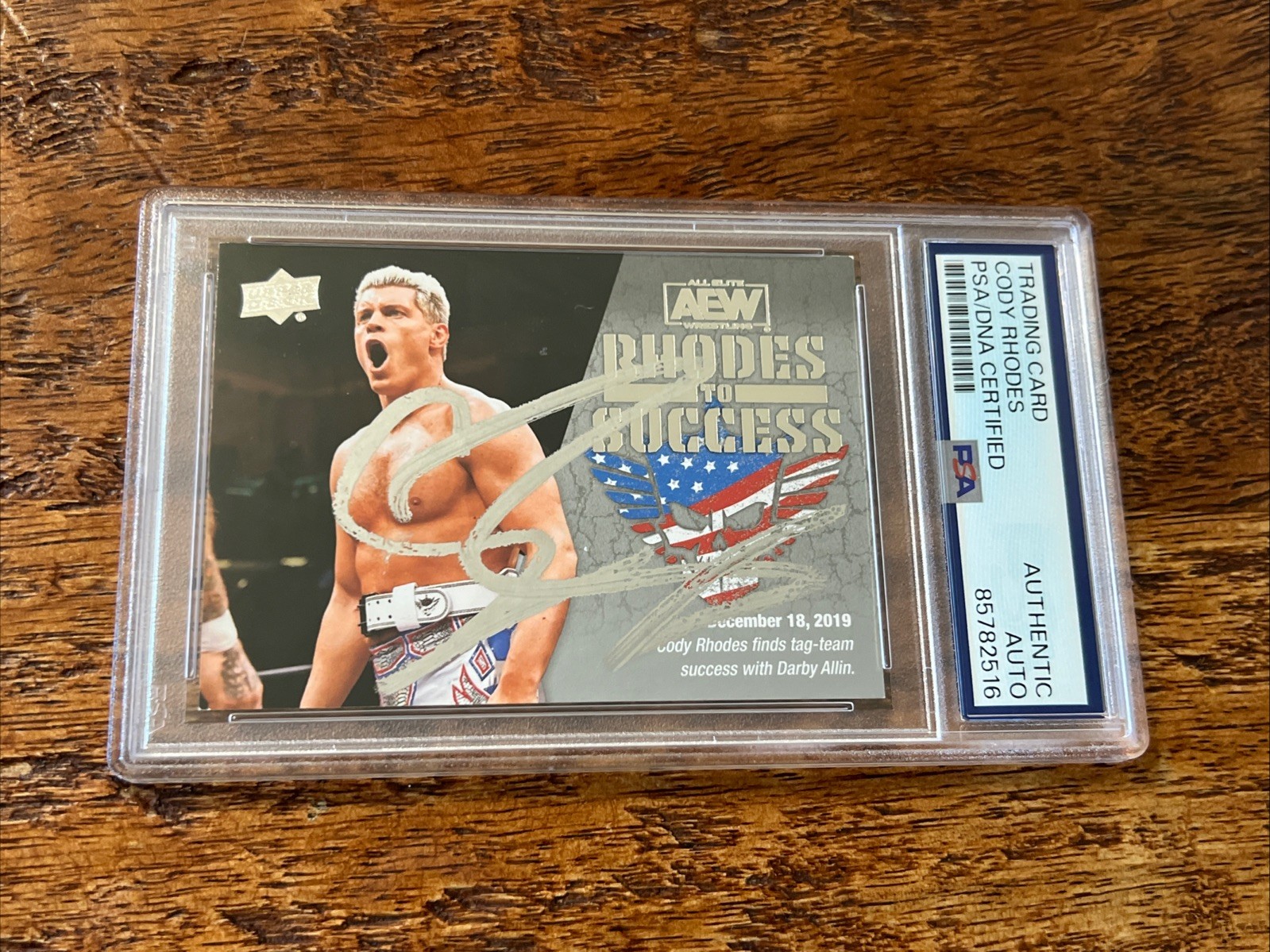 Cody Rhodes IP Signed Upper Deck Card Psa Dna Coa Slab Autographed WWE AEW
