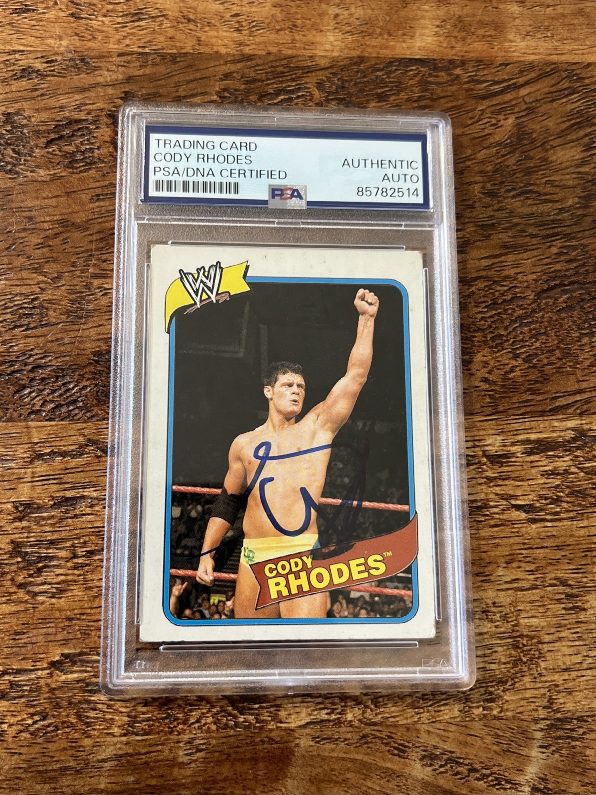 Cody Rhodes IP Signed Topps Heritage RC Card Psa Dna Coa Slab Autographed WWE