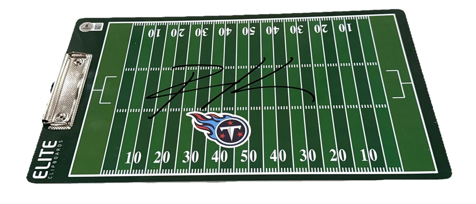 ROBERT SALEH signed (TENNESSEE TITANS) Coaches clipboard BECKETT BAS BW54030
