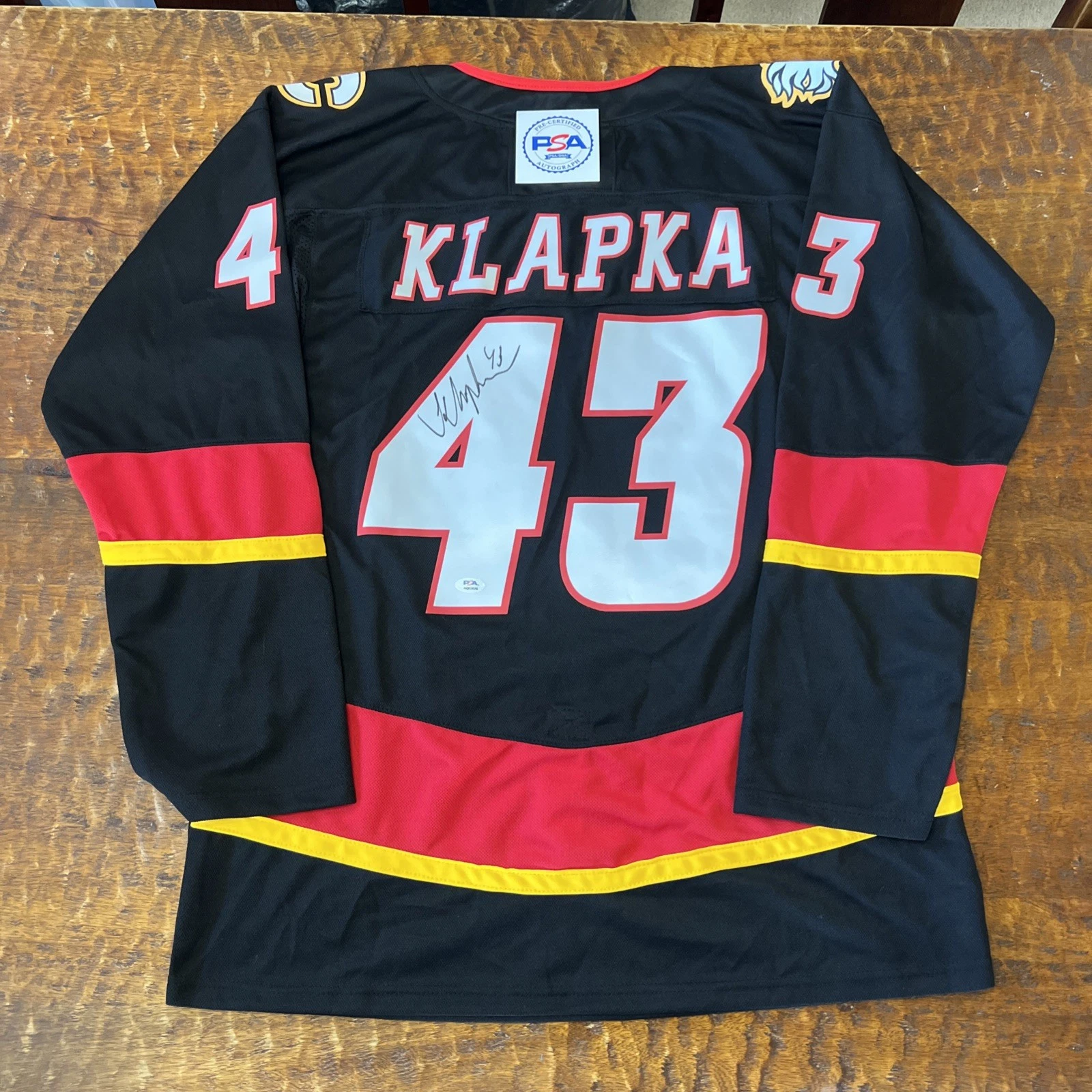 Adam Klapka Signed Calgary Flames Jersey PSA DNA Autographed