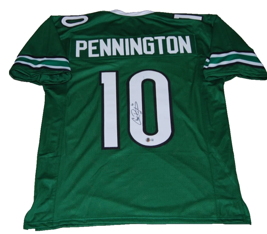 CHAD PENNINGTON signed MARSHALL  THUNDERING HERD football jersey BECKETT BW61042