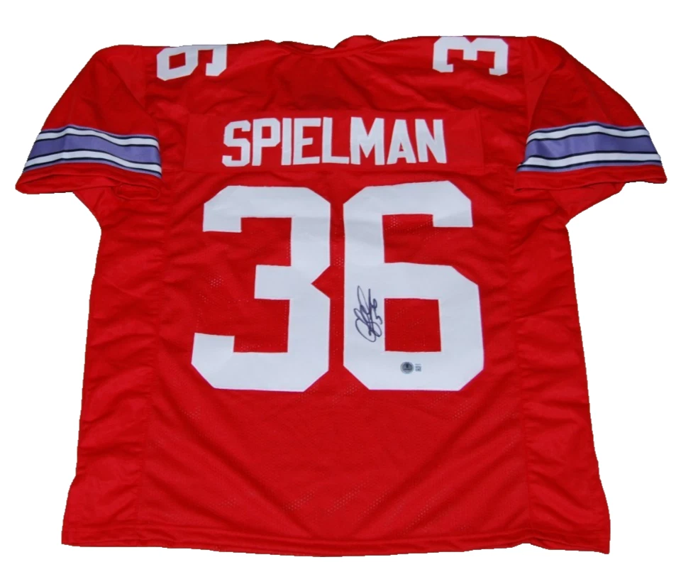 CHRIS SPIELMAN signed (OHIO STATE BUCKEYES) football jersey BECKETT BAS BW61031