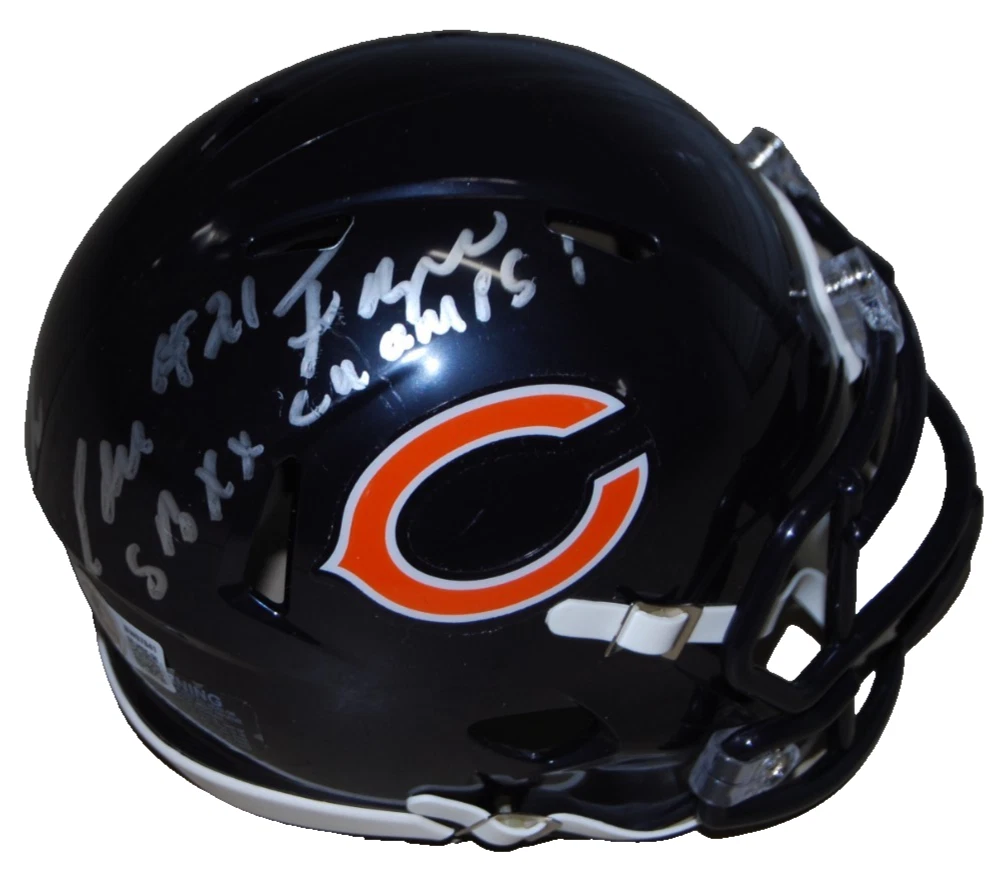 LESLIE FRAZIER signed (CHICAGO BEARS) mini football helmet BECKETT BAS BW07841