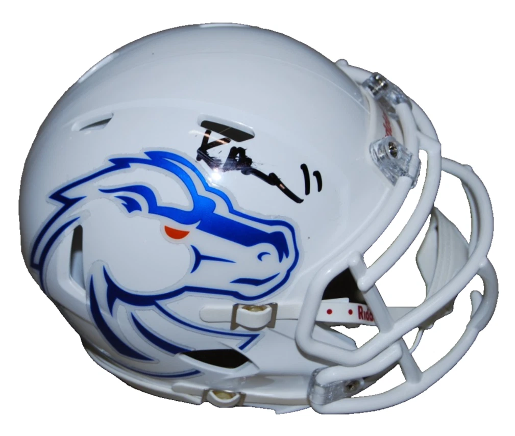 KELLEN MOORE signed (BOISE STATE BRONCOS) mini football helmet BECKETT BW07861