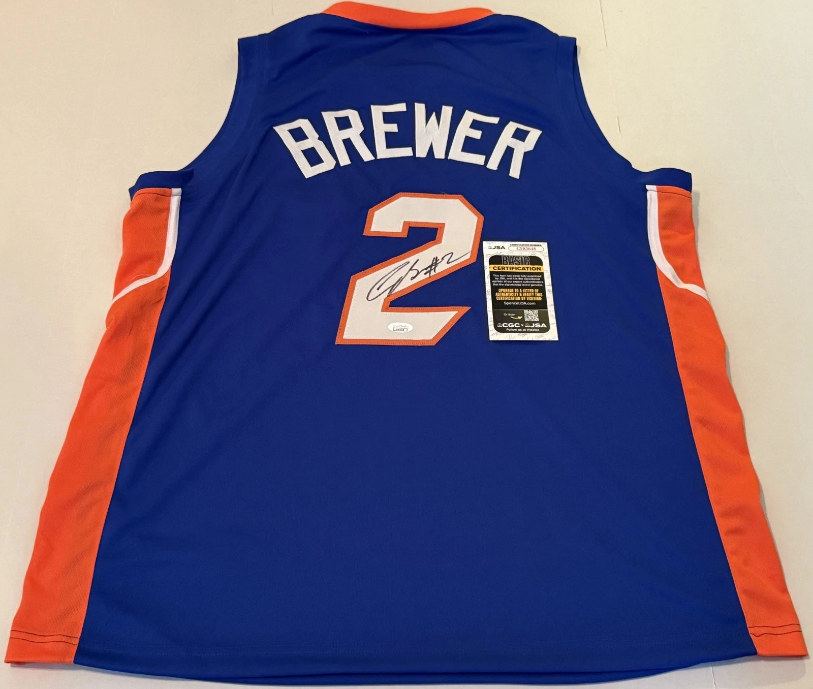 Corey Brewer Florida Gators signed Custom jersey autographed JSA