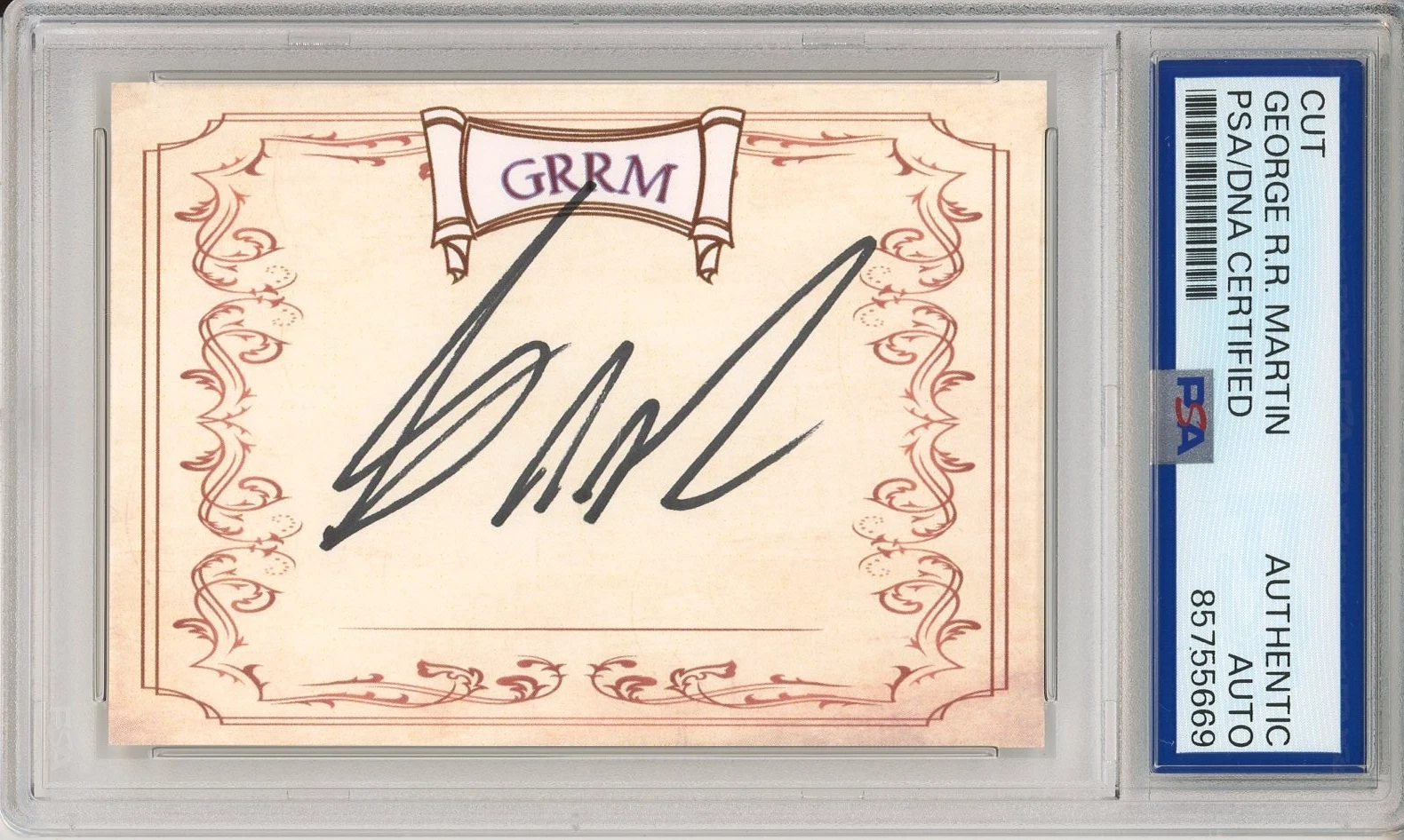 GEORGE RR MARTIN SIGNED BOOKPLATE GAME OF THRONES AUTHOR AUTOGRAPH PSA DNA COA