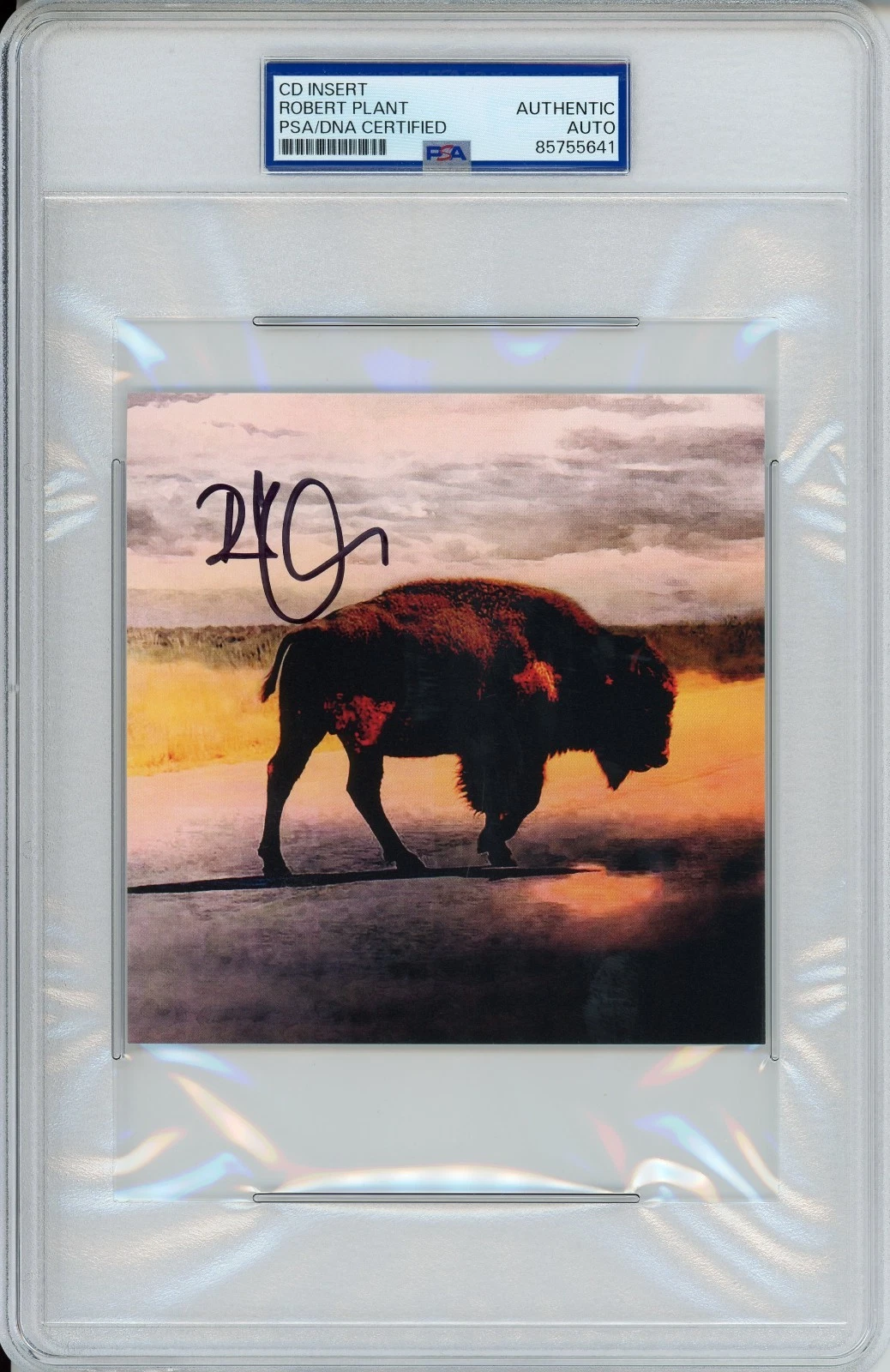 ROBERT PLANT LED ZEPPELIN SIGNED AUTOGRAPH ALBUM CARD PSA DNA COA AUTHENTIC AUTO