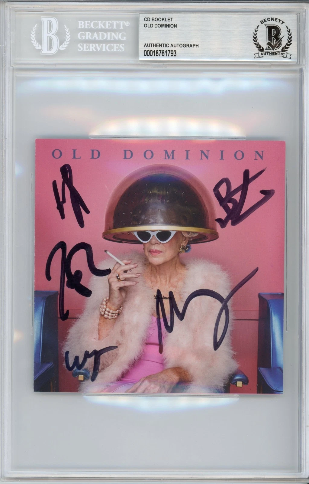 ALL 5 BAND SIGNED Old Dominion AUTOGRAPH Barbara CD Cover Book BAS Beckett COA