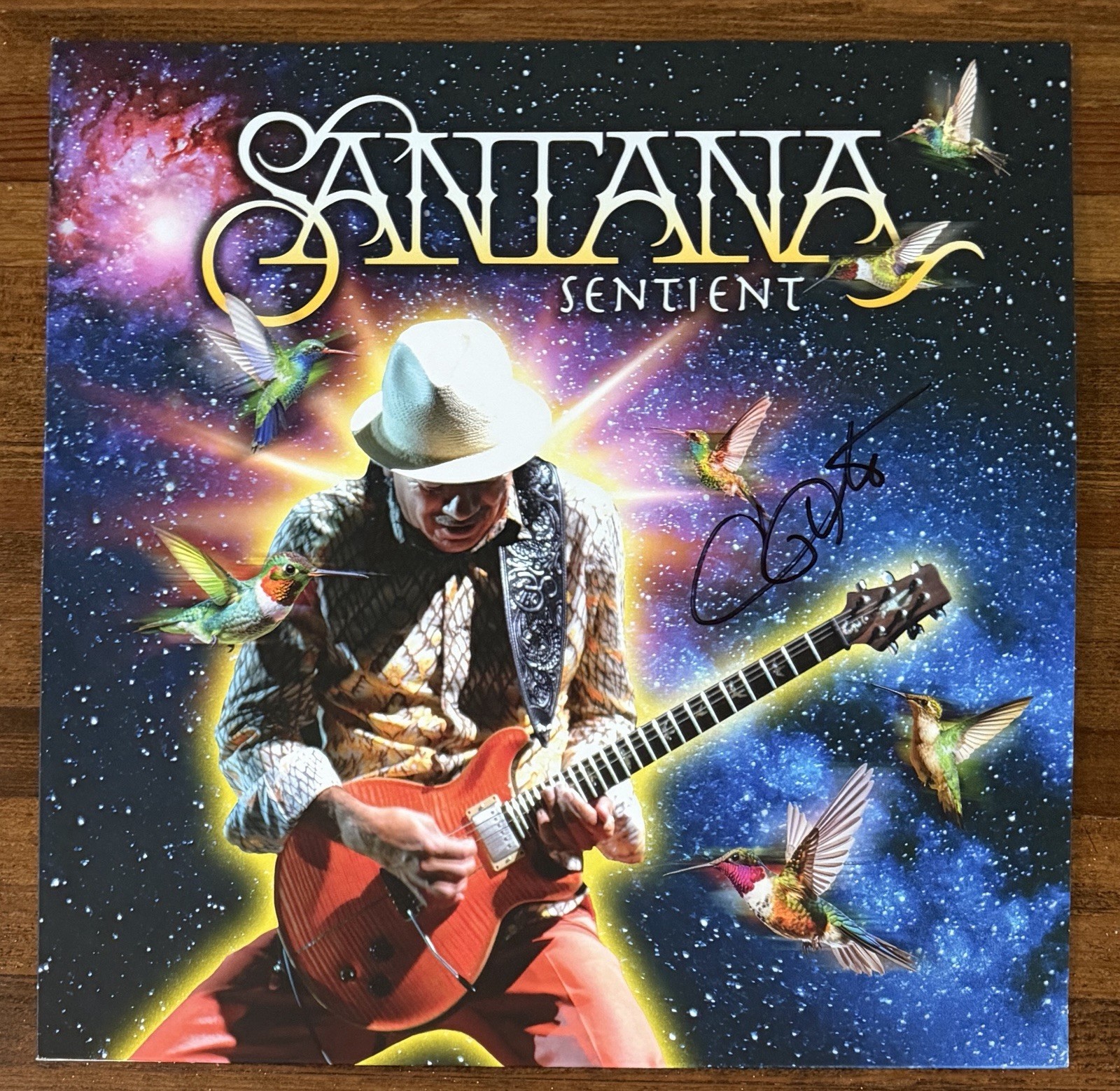 Carlos Santana SIGNED Sentient Album Record Cover & Vinyl PSA DNA COA Autograph