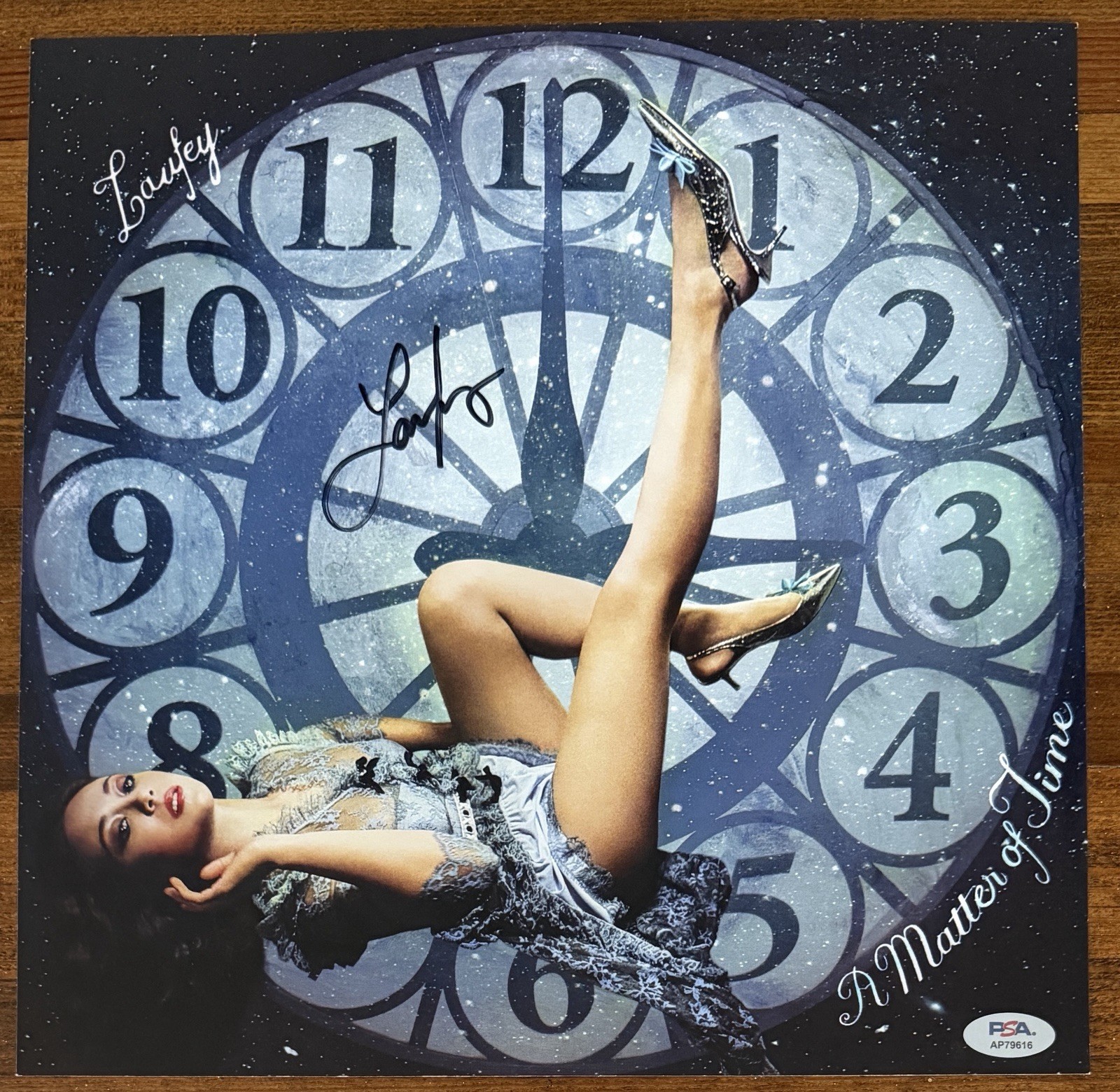 Laufey A Matter Of Time Vinyl LP & Signed Album Art Card PSA DNA COA Autograph