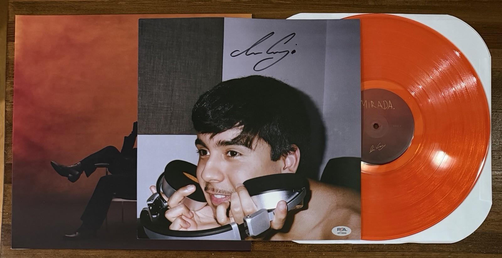 Ivan Cornejo Mirada Orange Vinyl & Signed Photograph Card PSA DNA COA Autograph