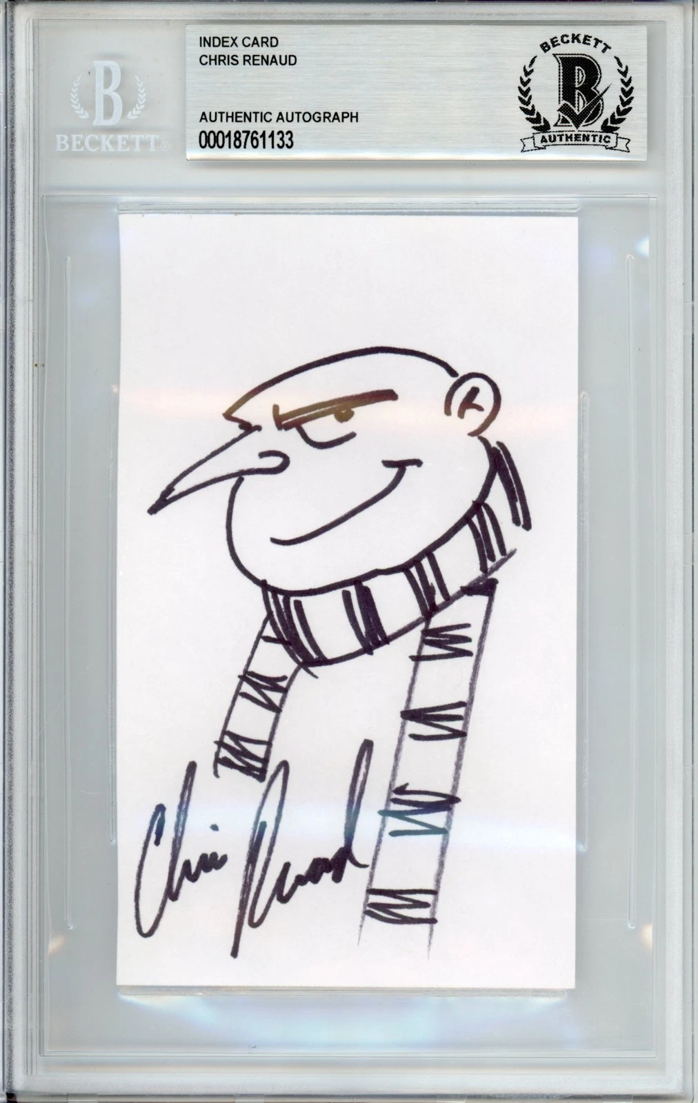 Felonious Gru Despicable Me Original Drawing Signed Chris Renaud BAS Beckett COA