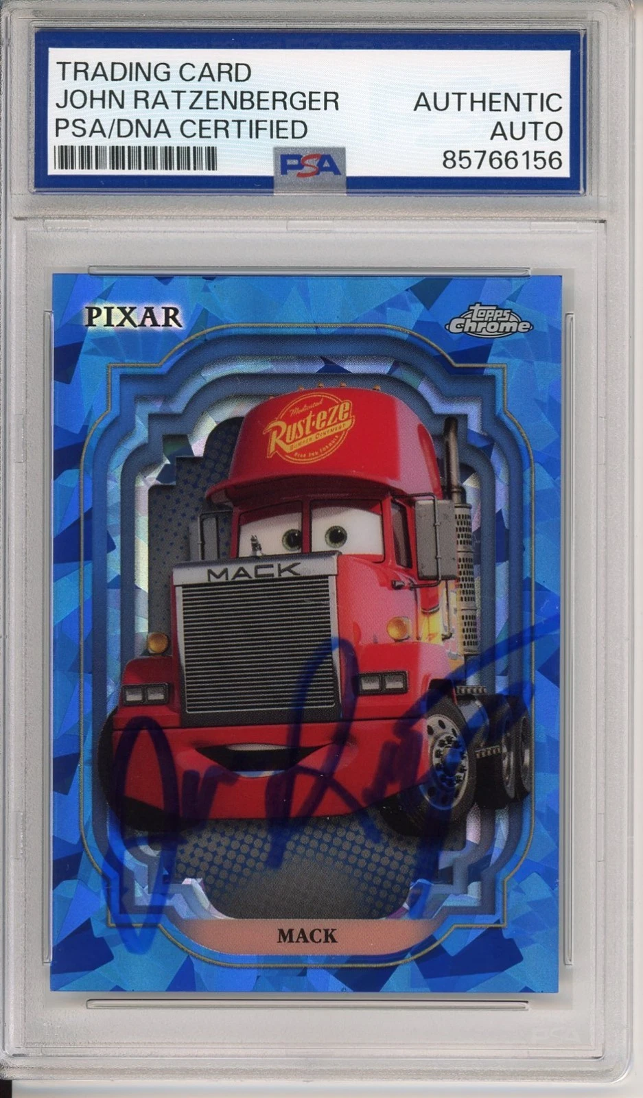 2024 TOPPS CHROME SAPPHIRE DISNEY CARD MACK SIGNED JOHN RATZENBERGER PSA DNA COA