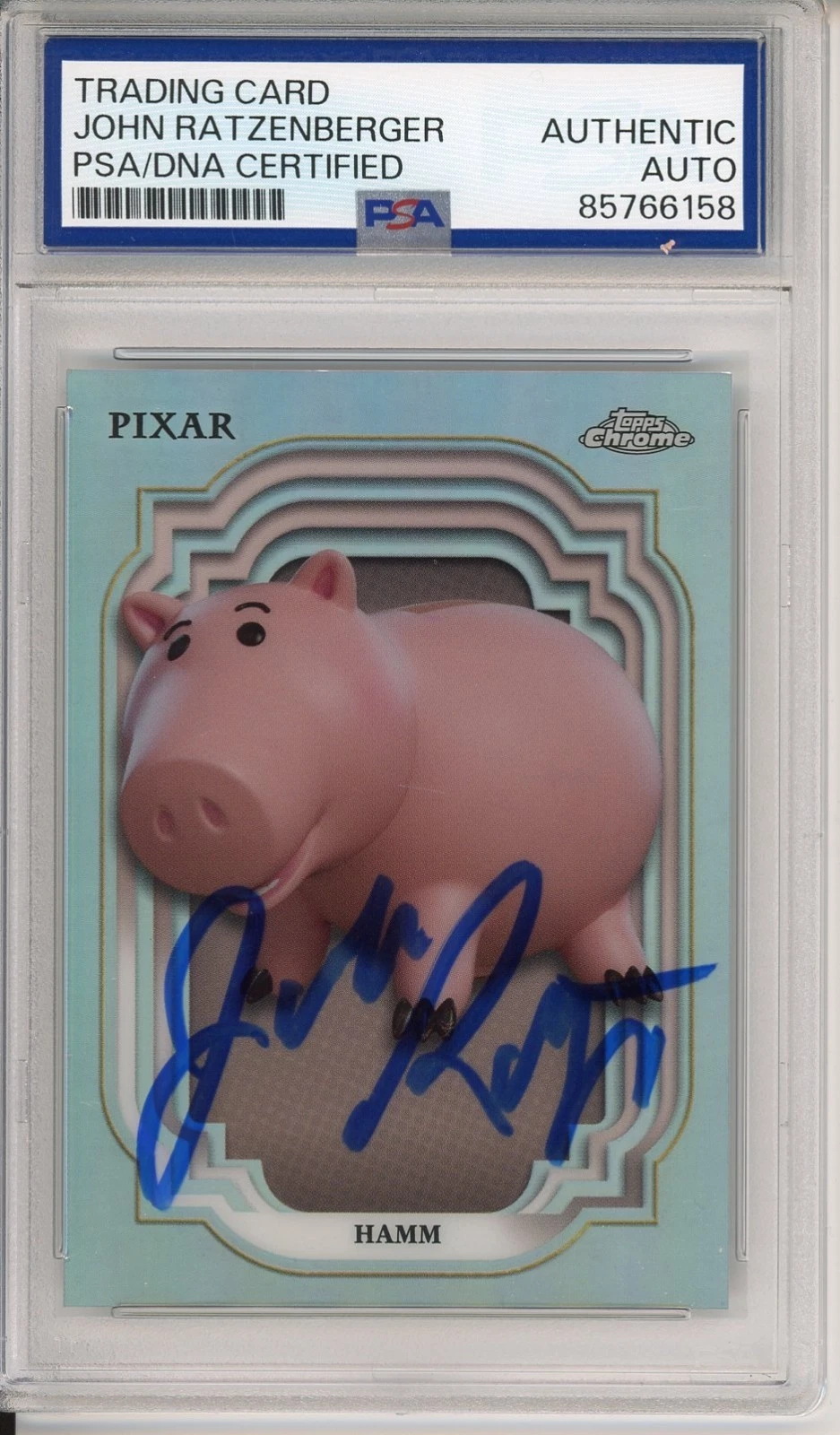 2024 TOPPS CHROME DISNEY REFRACTOR HAMM SIGNED JOHN RATZENBERGER PSA DNA AUTO