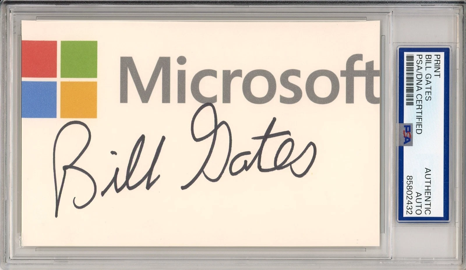 Bill Gates SIGNED Microsoft Windows Logo Picture PSA DNA COA Authentic AUTOGRAPH