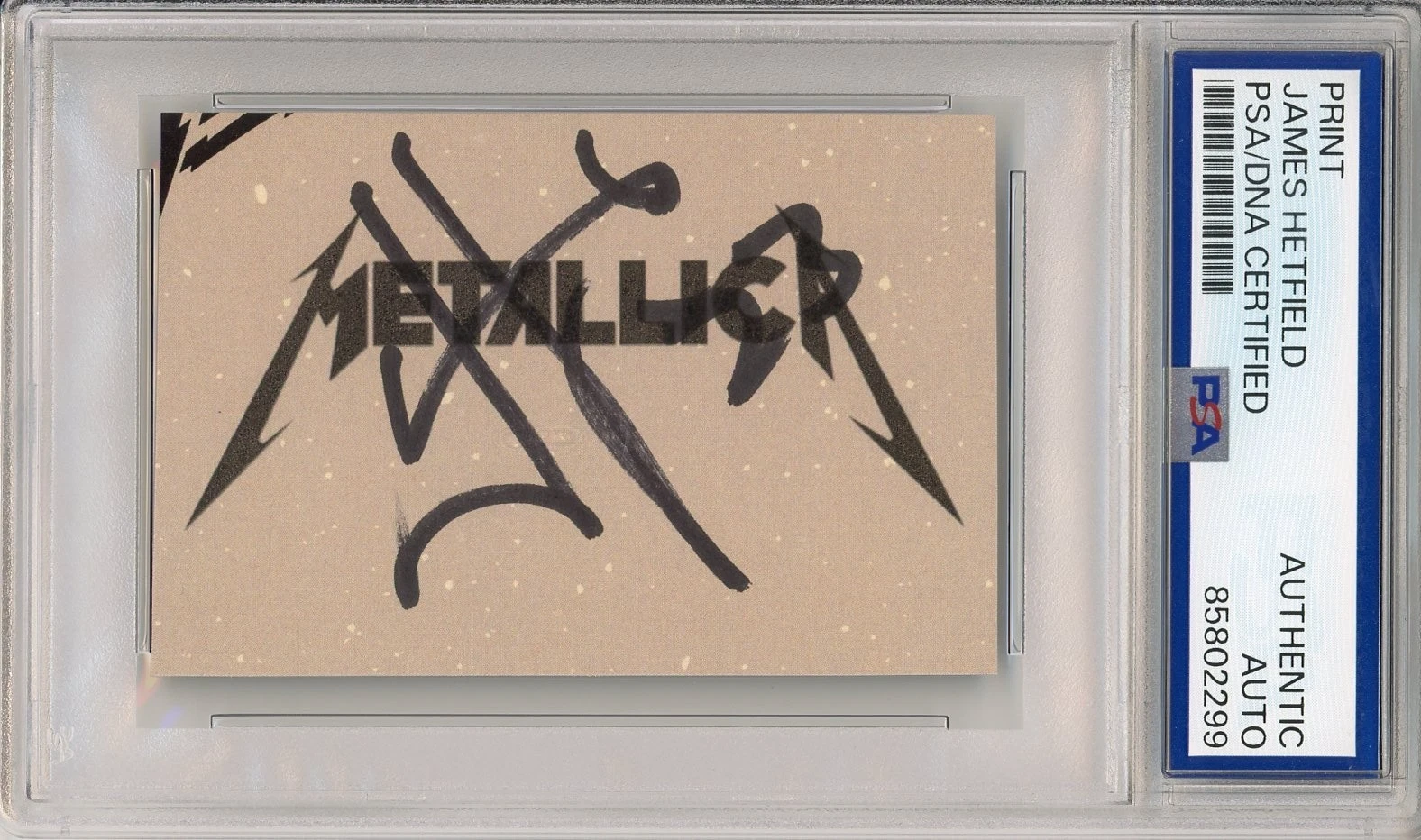 James Hetfield Metallica Logo SIGNED Autograph Cut Signature PSA DNA COA Auto