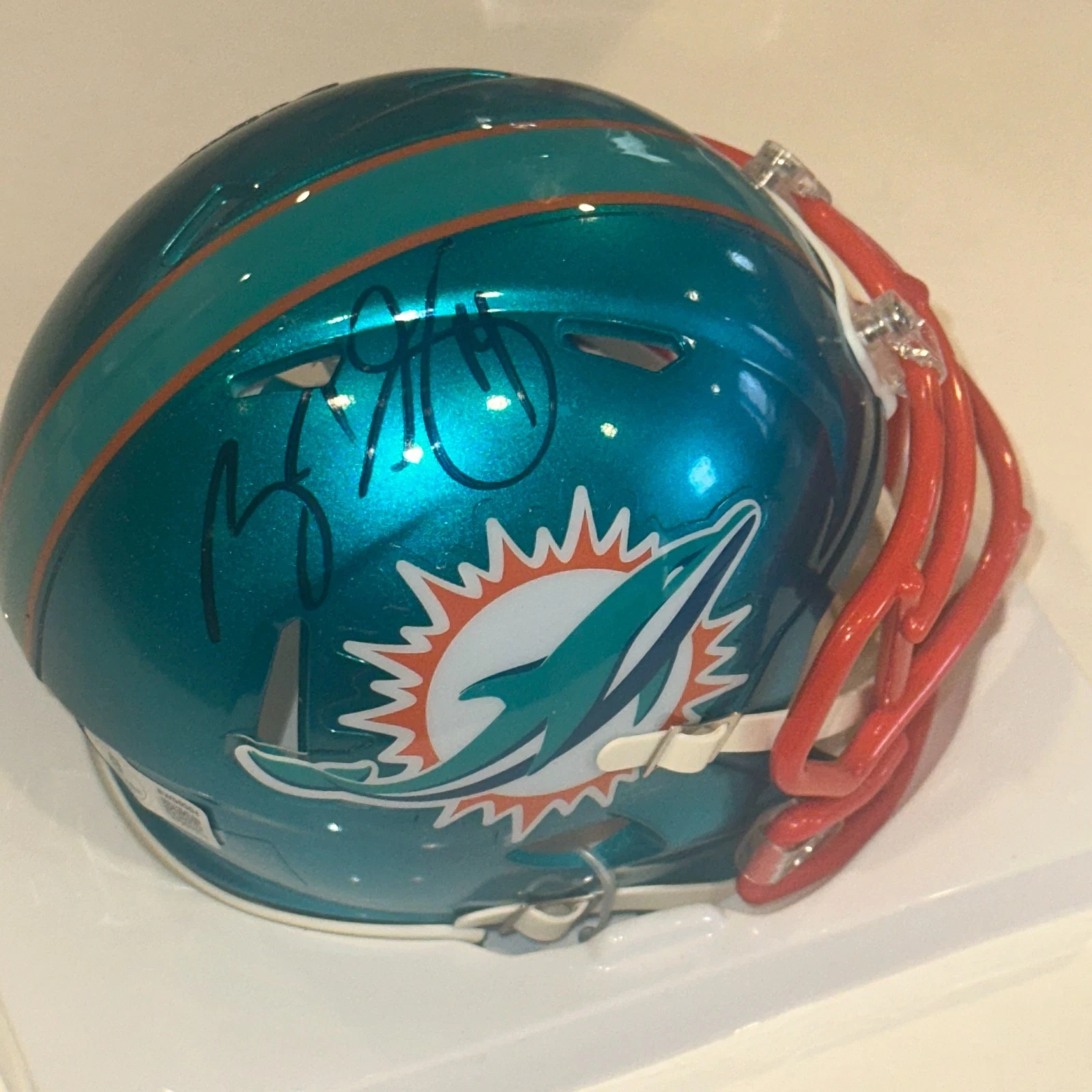 RYAN FITZPATRICK Signed Miami DOLPHINS FLASH Mini-helmet Beckett (BAS)