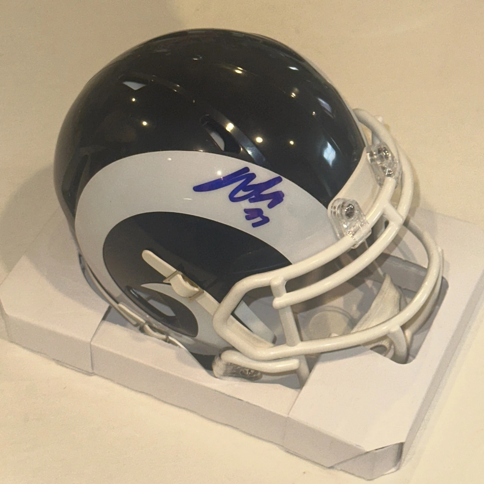 ANDREW WHITWORTH Signed Los Angeles RAMS Mini-helmet Beckett (BAS)