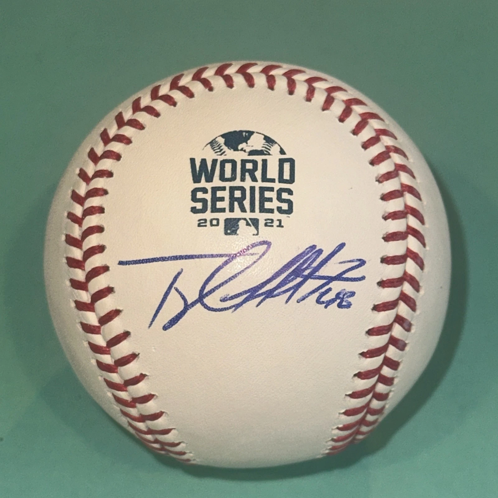 TYLER MATZEK (Braves) Signed Official 2021 WORLD SERIES Baseball Beckett (BAS)