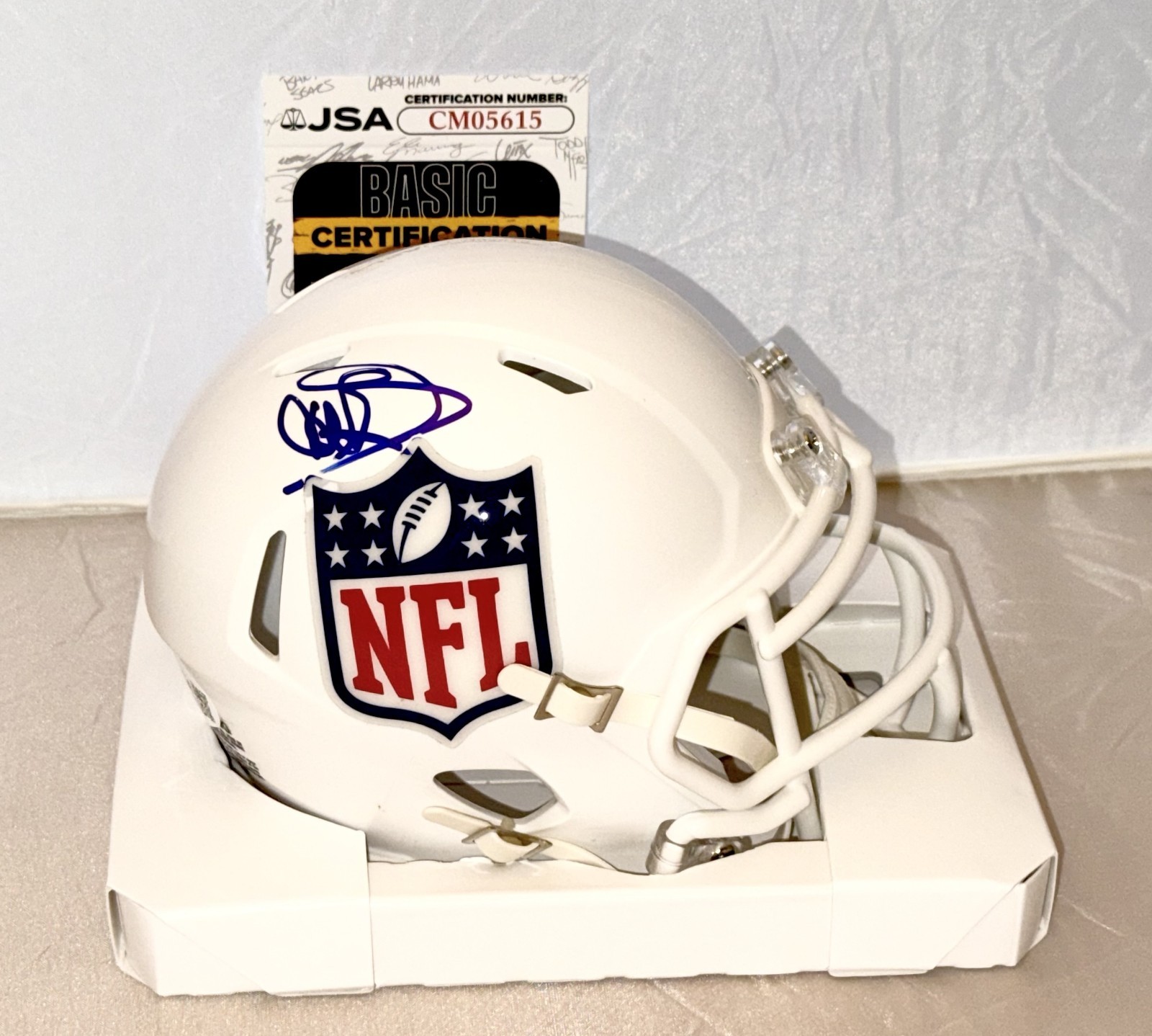 Al Michaels signed NFL Shield mini helmet autographed JSA COA