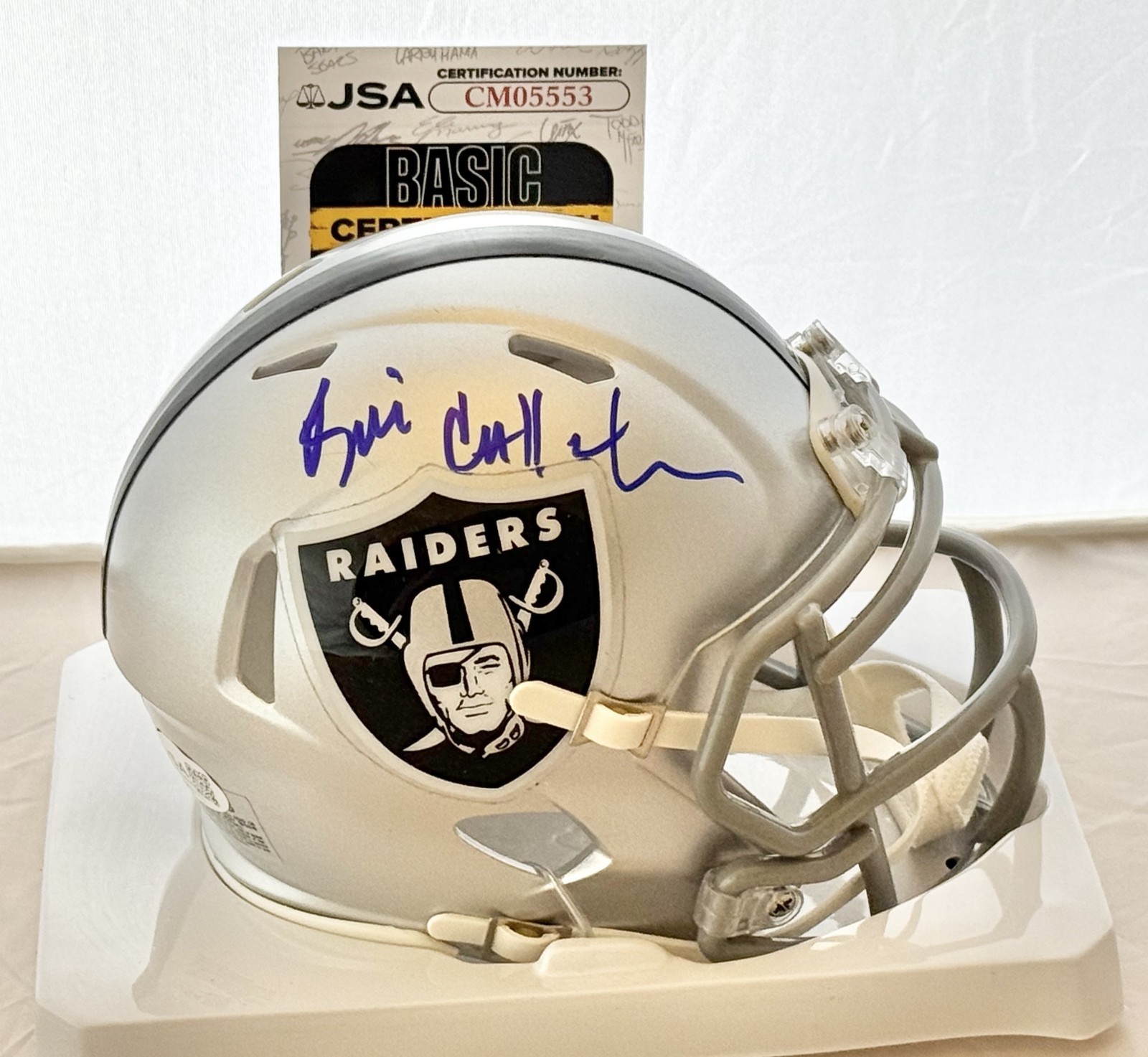 Bill Callahan signed Raiders mini helmet autographed JSA COA