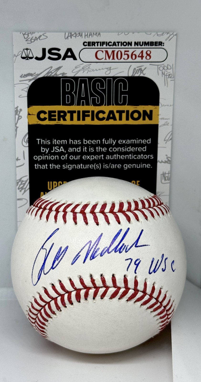Bill Madlock Pittsburgh Pirates signed MLB Baseball Ball W/ 79 WSC Inscrip JSA