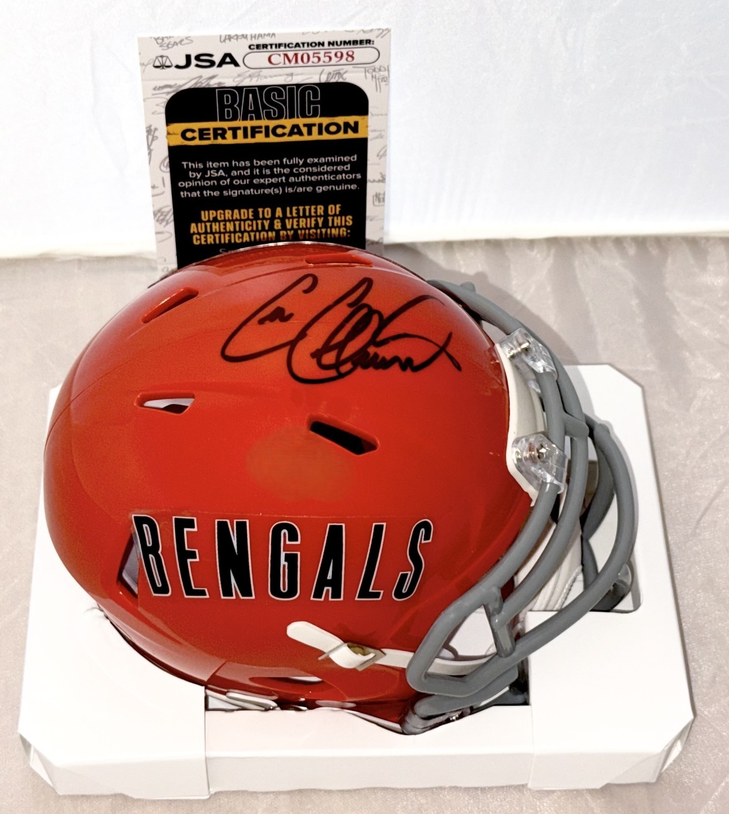 Cris Collinsworth signed Cincinnati Bengals mini helmet autographed JSA