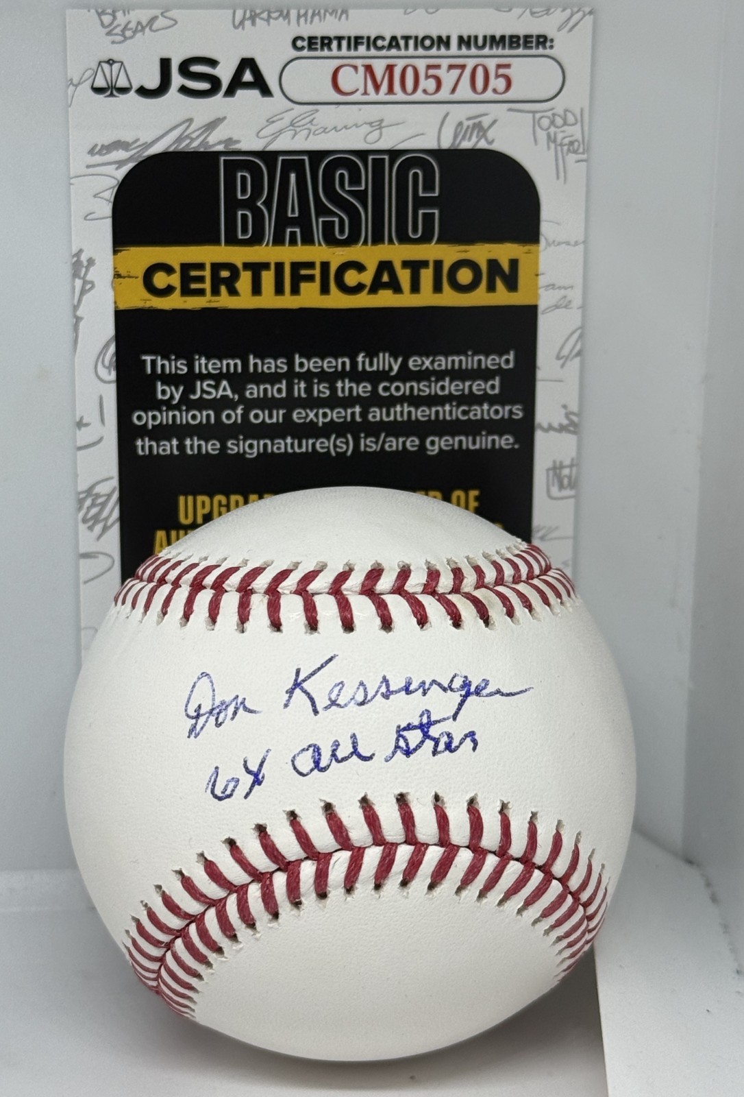Don Kessinger Chicago Cubs signed MLB Baseball Ball + 6x All Star Inscrip JSA