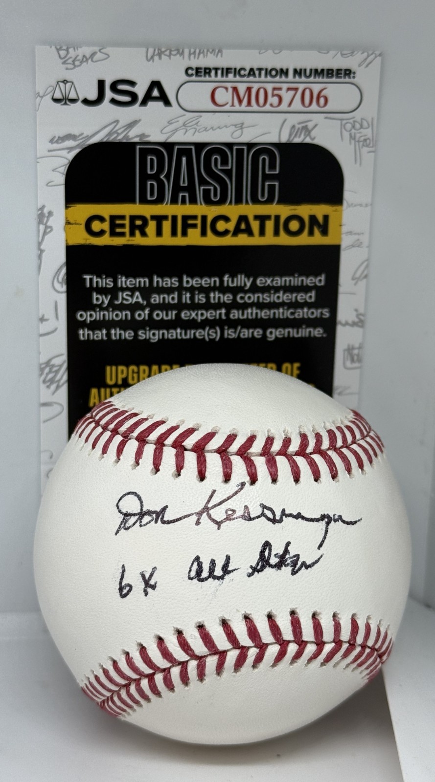 Don Kessinger Chicago Cubs signed MLB Baseball Ball W/ 6x All Star Inscrip JSA