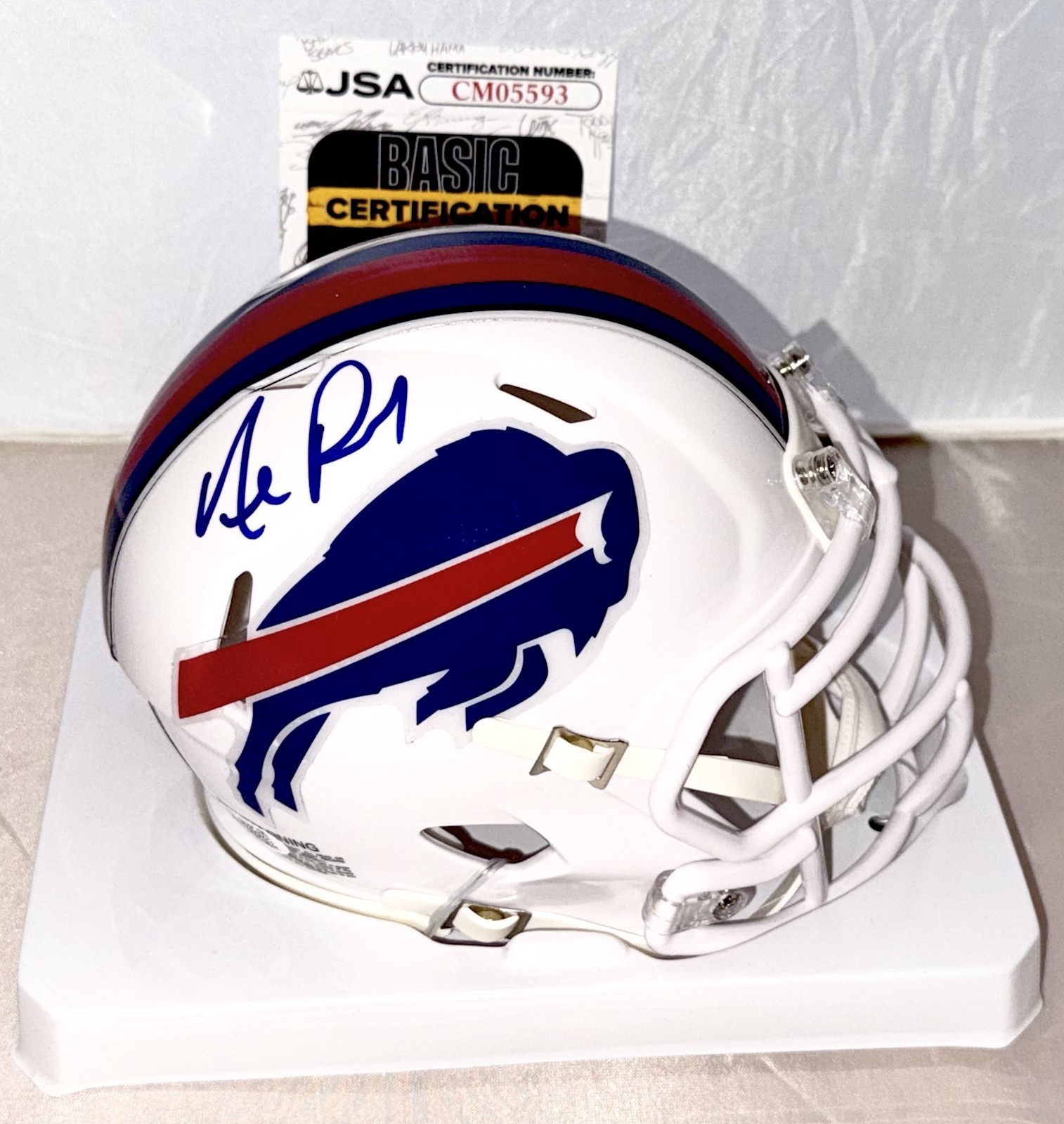 Frank Reich signed Buffalo Bills mini helmet autographed JSA