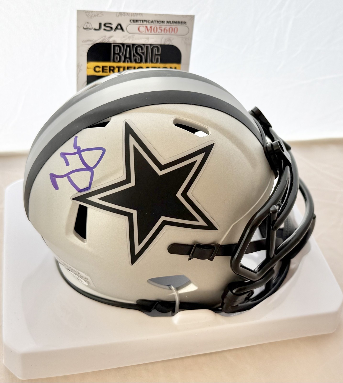 Jason Garrett signed Dallas Cowboys Rave mini helmet autographed JSA