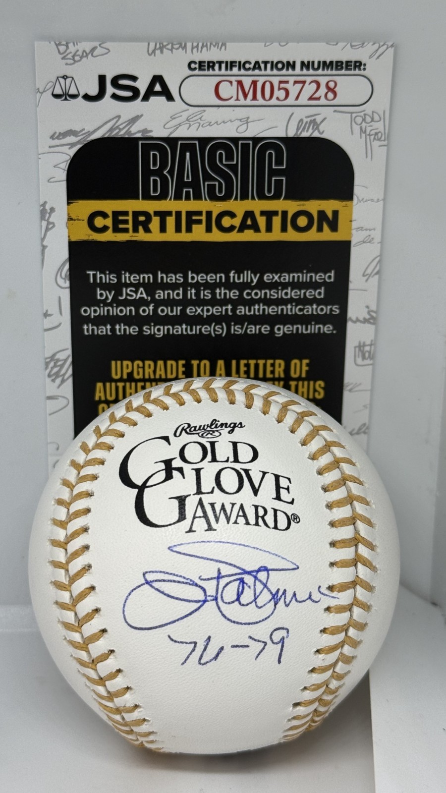 Jim Palmer Baltimore Orioles signed Gold Glove Baseball Ball + Inscription JSA