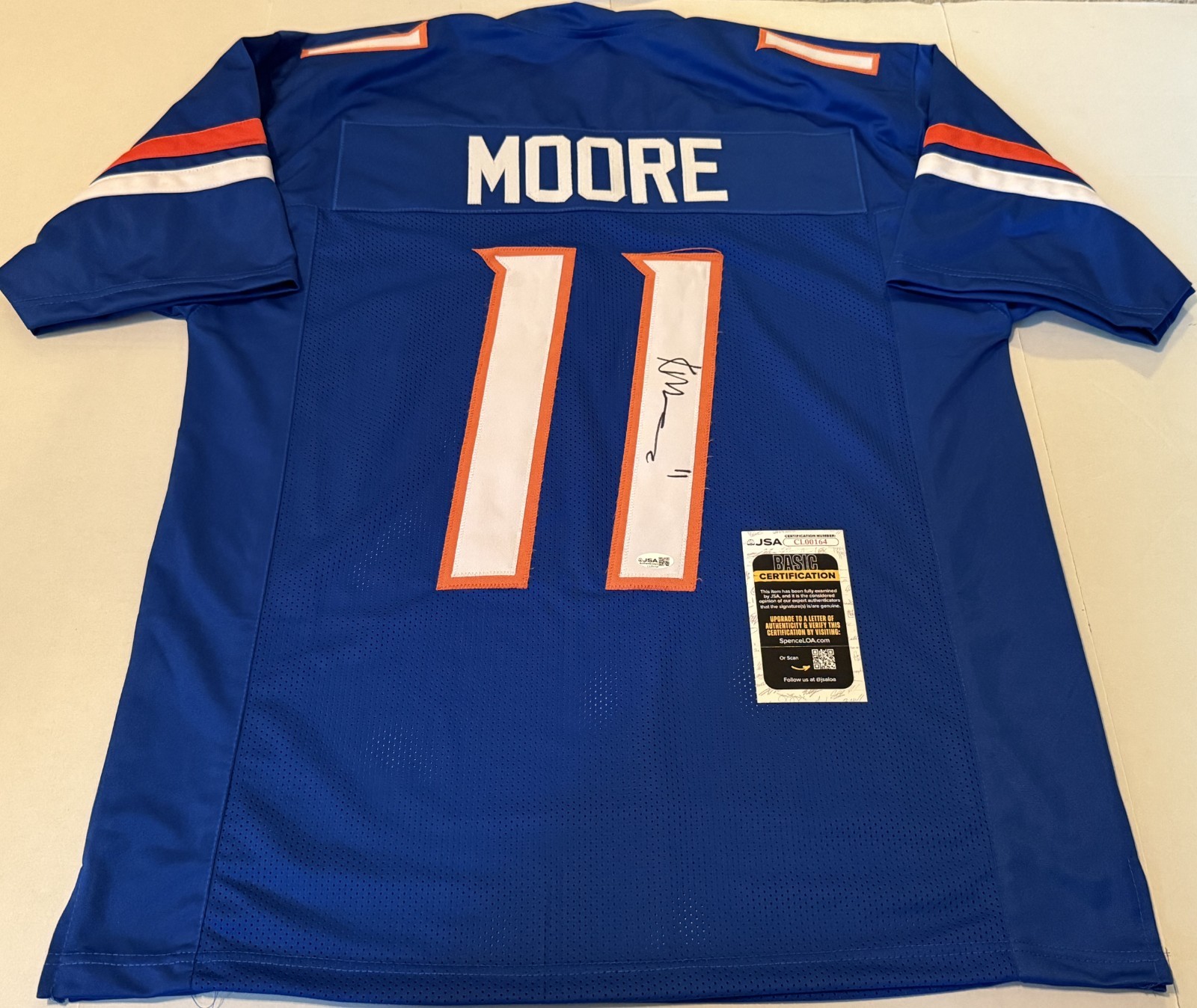Kellen Moore Boise State Broncos signed Custom jersey autographed JSA COA