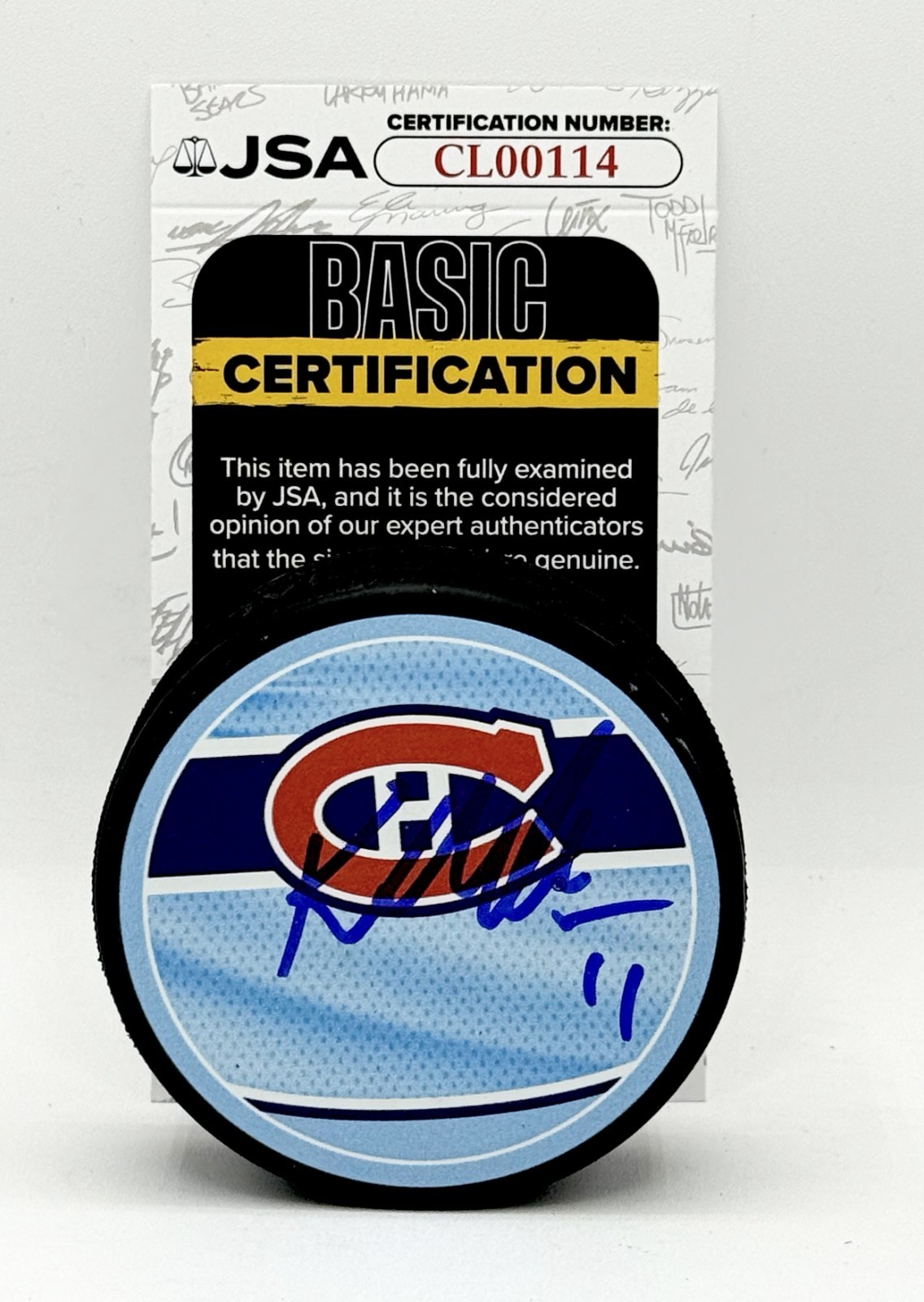 Kirk Muller signed Montreal Canadiens Reverse Retro Puck autographed #3 JSA