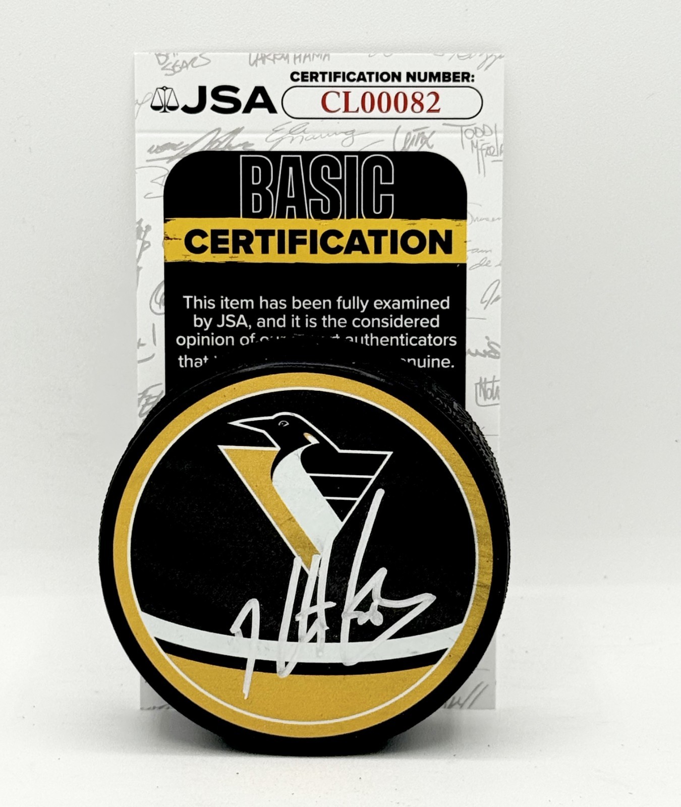 Kris Letang signed Pittsburgh Penguins Reverse Retro Puck autographed JSA