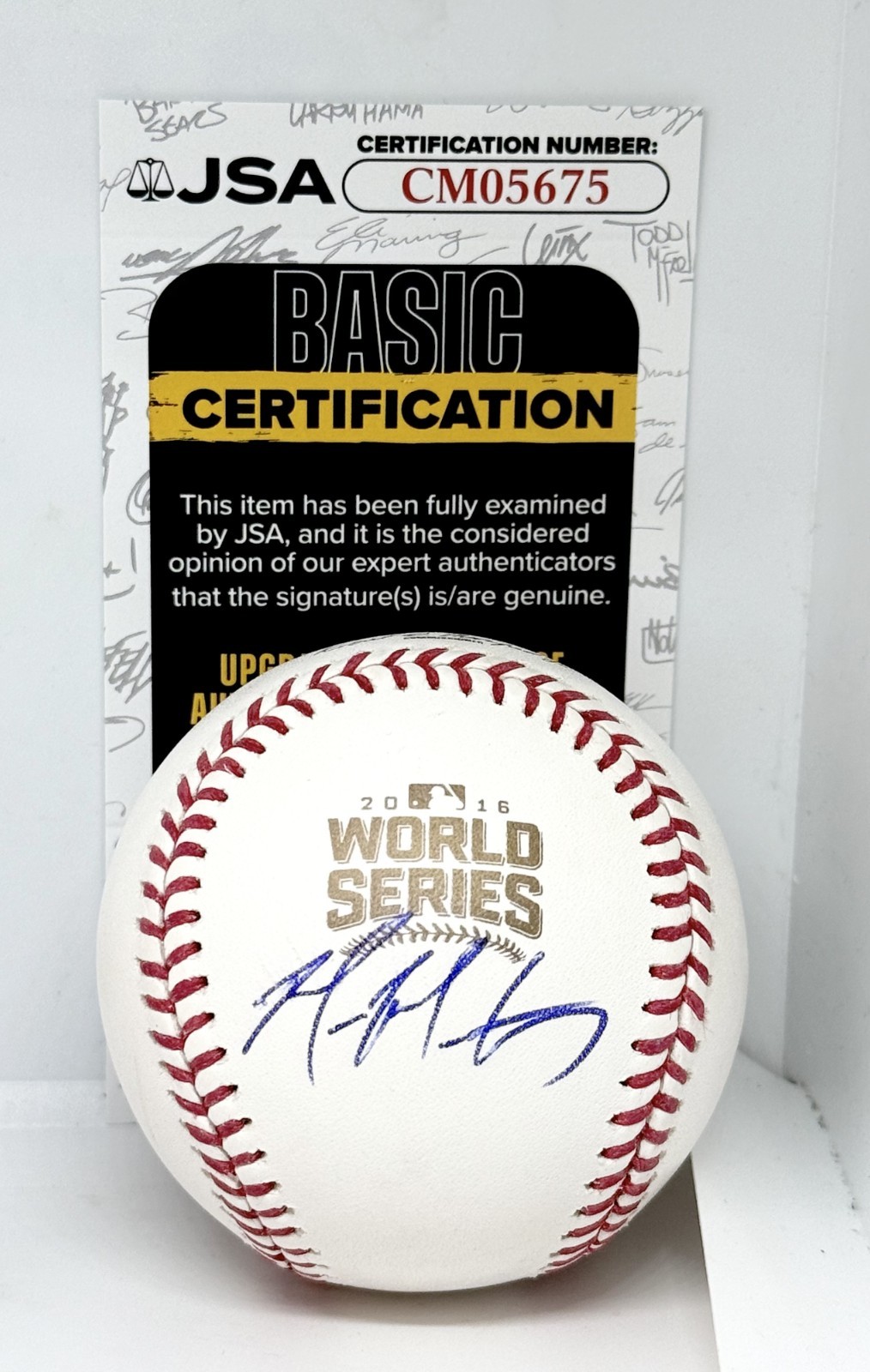Mike Montgomery Chicago Cubs signed 2016 World Series Baseball Ball JSA COA