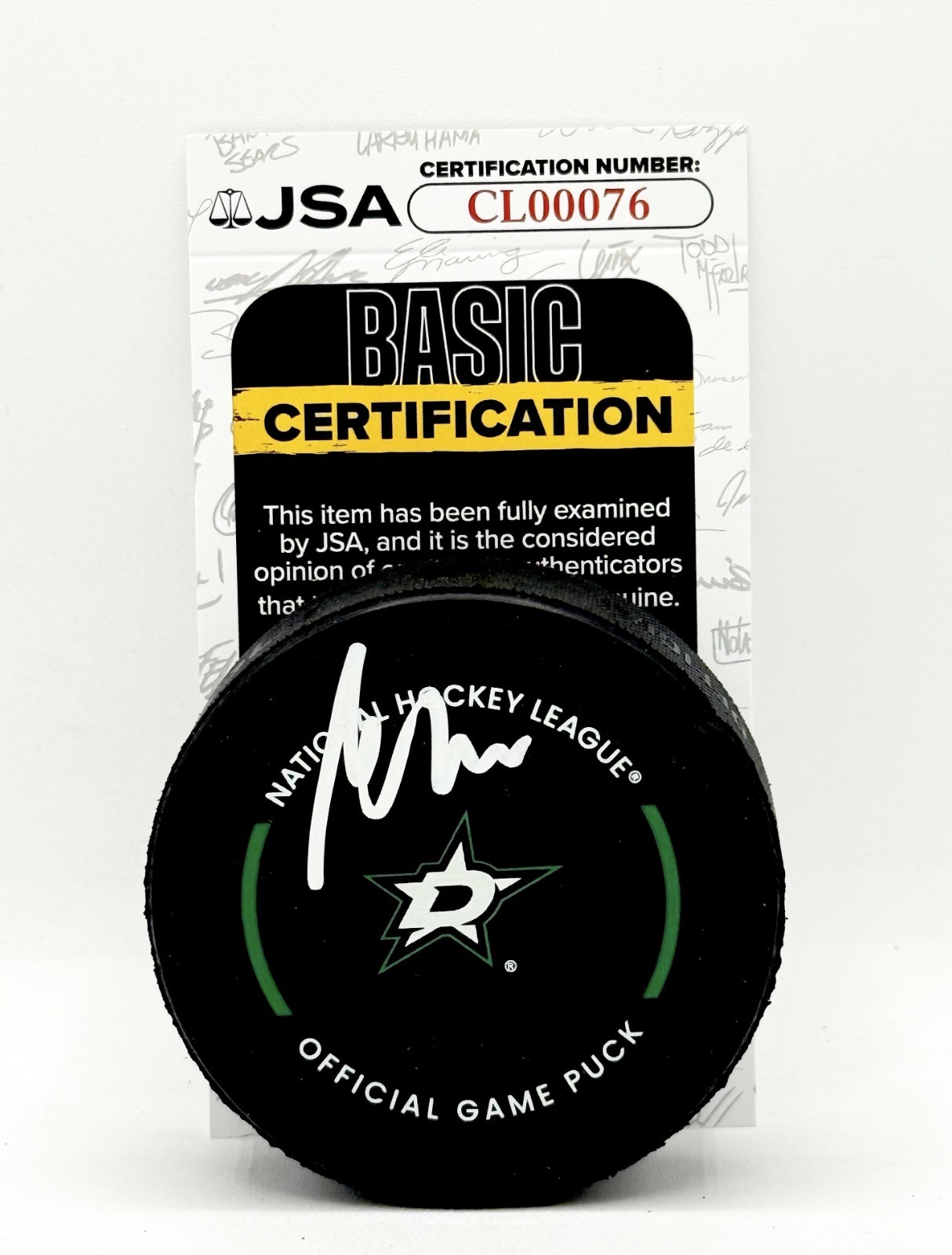 Miro Heiskanen signed Dallas Stars Official Game Puck autographed JSA
