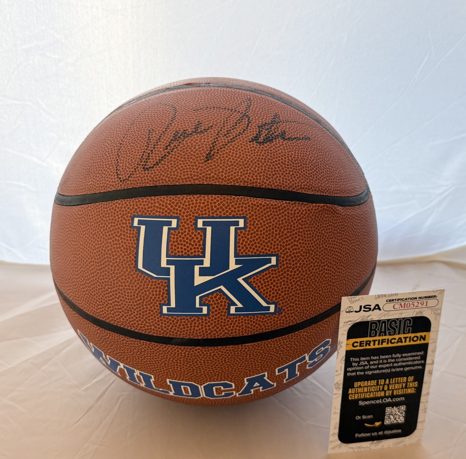 Rick Pitino signed Kentucky Wildcats Logo Basketball Ball autographed JSA