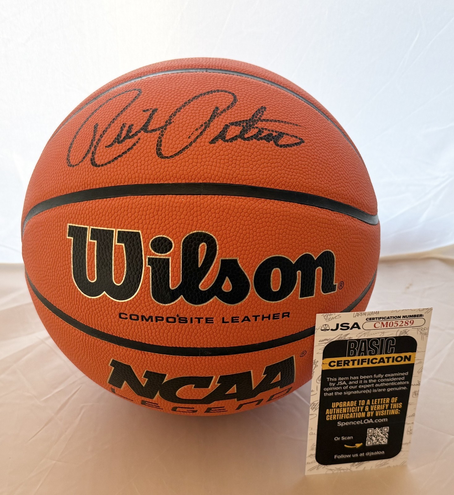 Rick Pitino St. John's Red Storm signed NCAA Basketball Ball autographed JSA